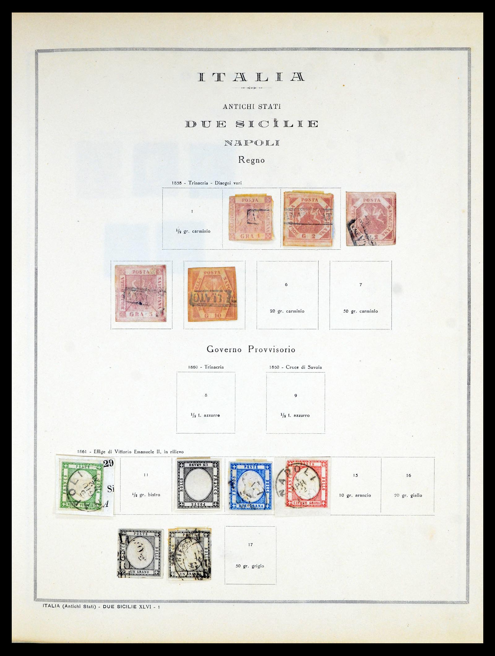 36865 001 - Postzegelverzameling 36865 Italië en gebieden 1850-1966.