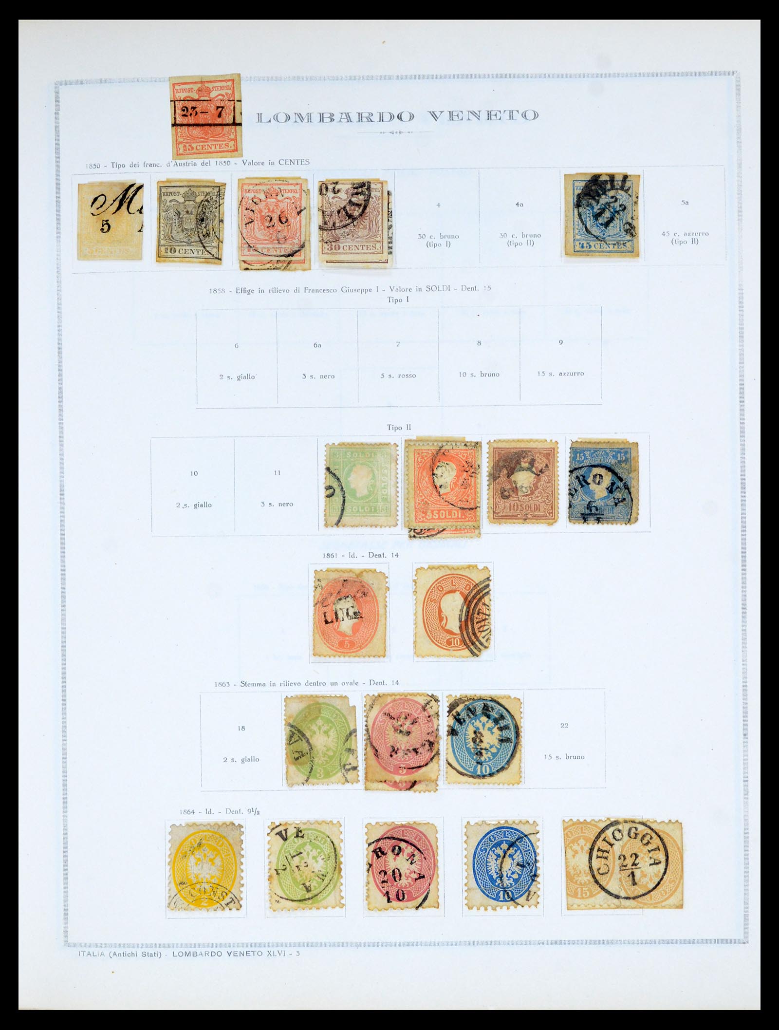 36865 003 - Postzegelverzameling 36865 Italië en gebieden 1850-1966.