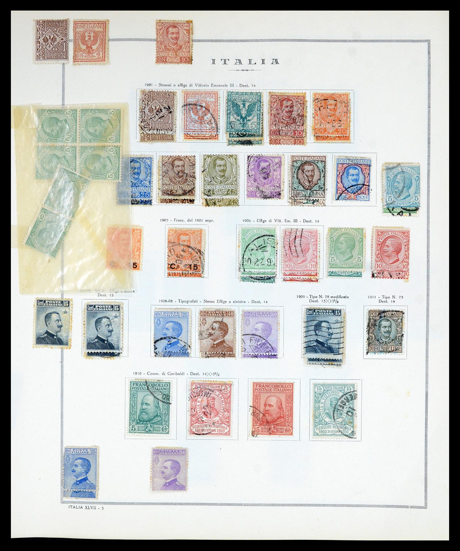 36865 011 - Postzegelverzameling 36865 Italië en gebieden 1850-1966.