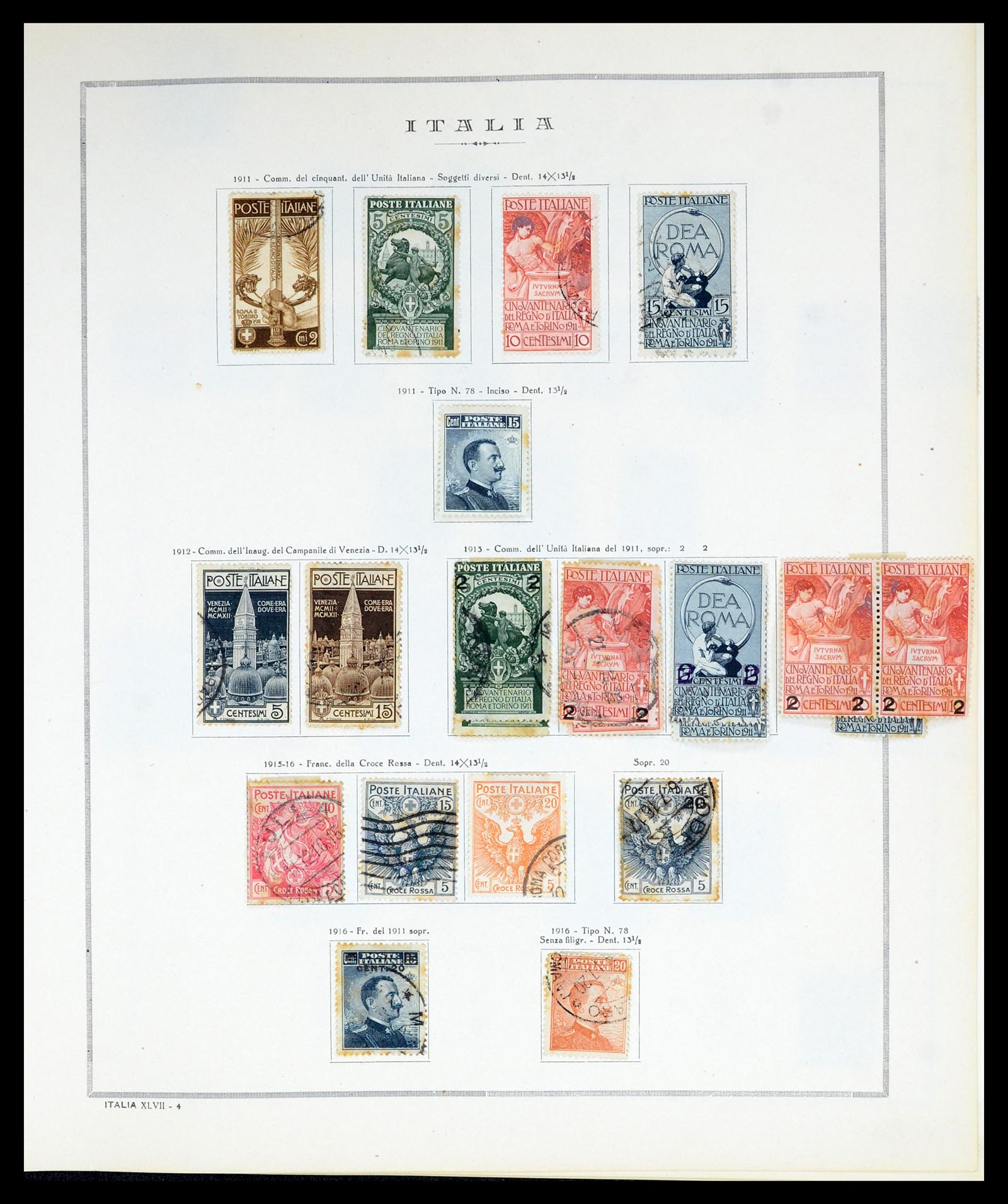 36865 012 - Postzegelverzameling 36865 Italië en gebieden 1850-1966.