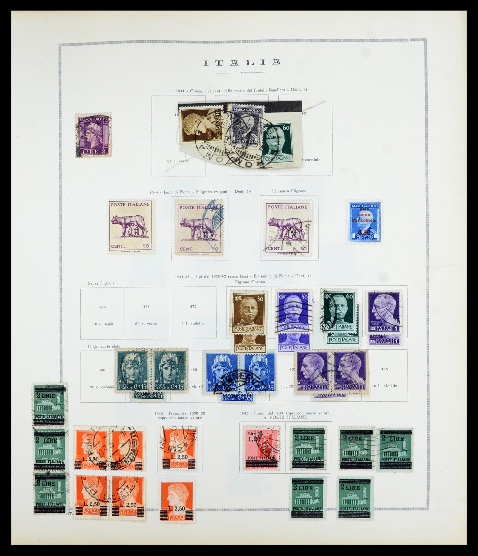 36865 036 - Postzegelverzameling 36865 Italië en gebieden 1850-1966.