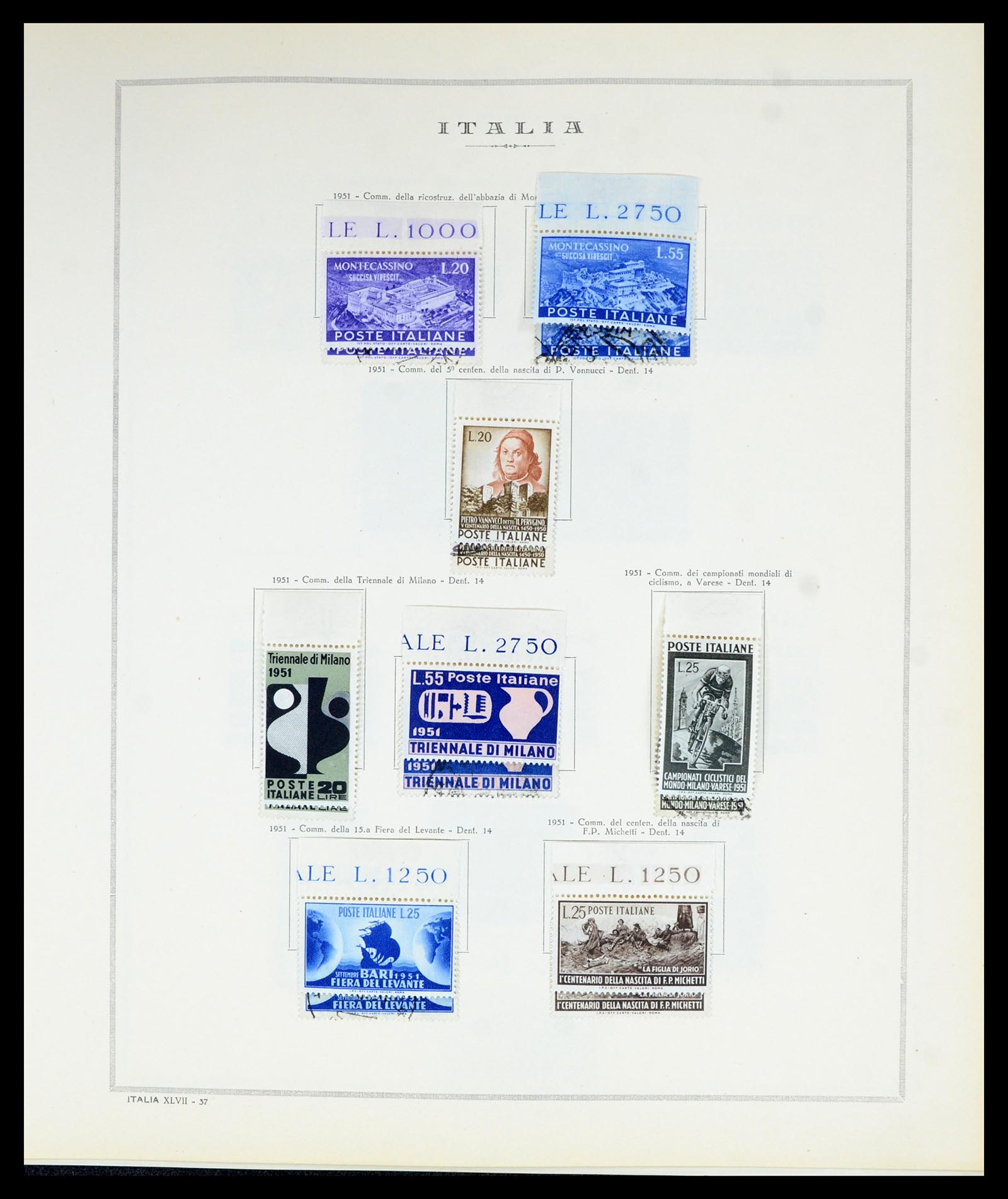 36865 047 - Postzegelverzameling 36865 Italië en gebieden 1850-1966.