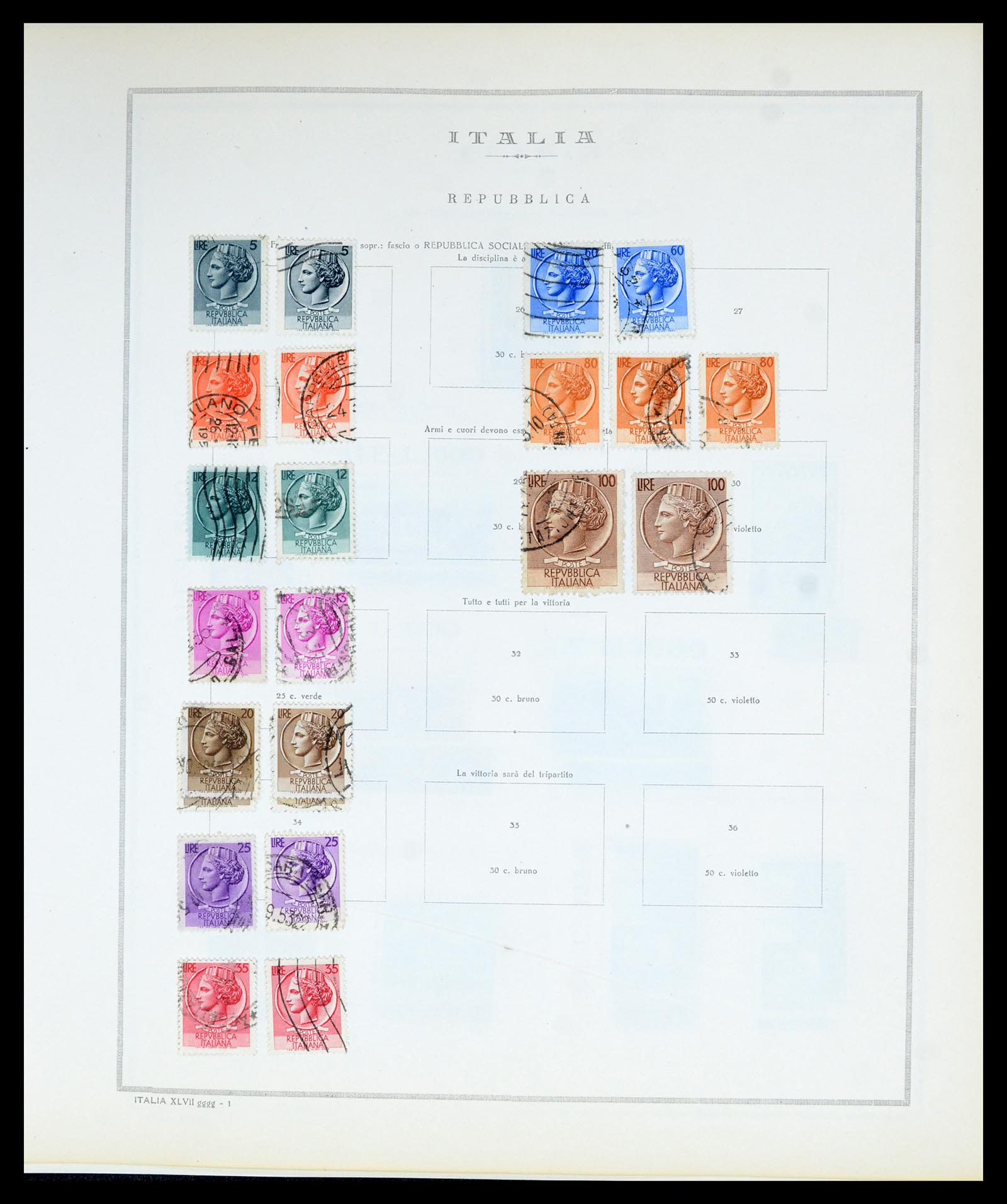 36865 054 - Postzegelverzameling 36865 Italië en gebieden 1850-1966.