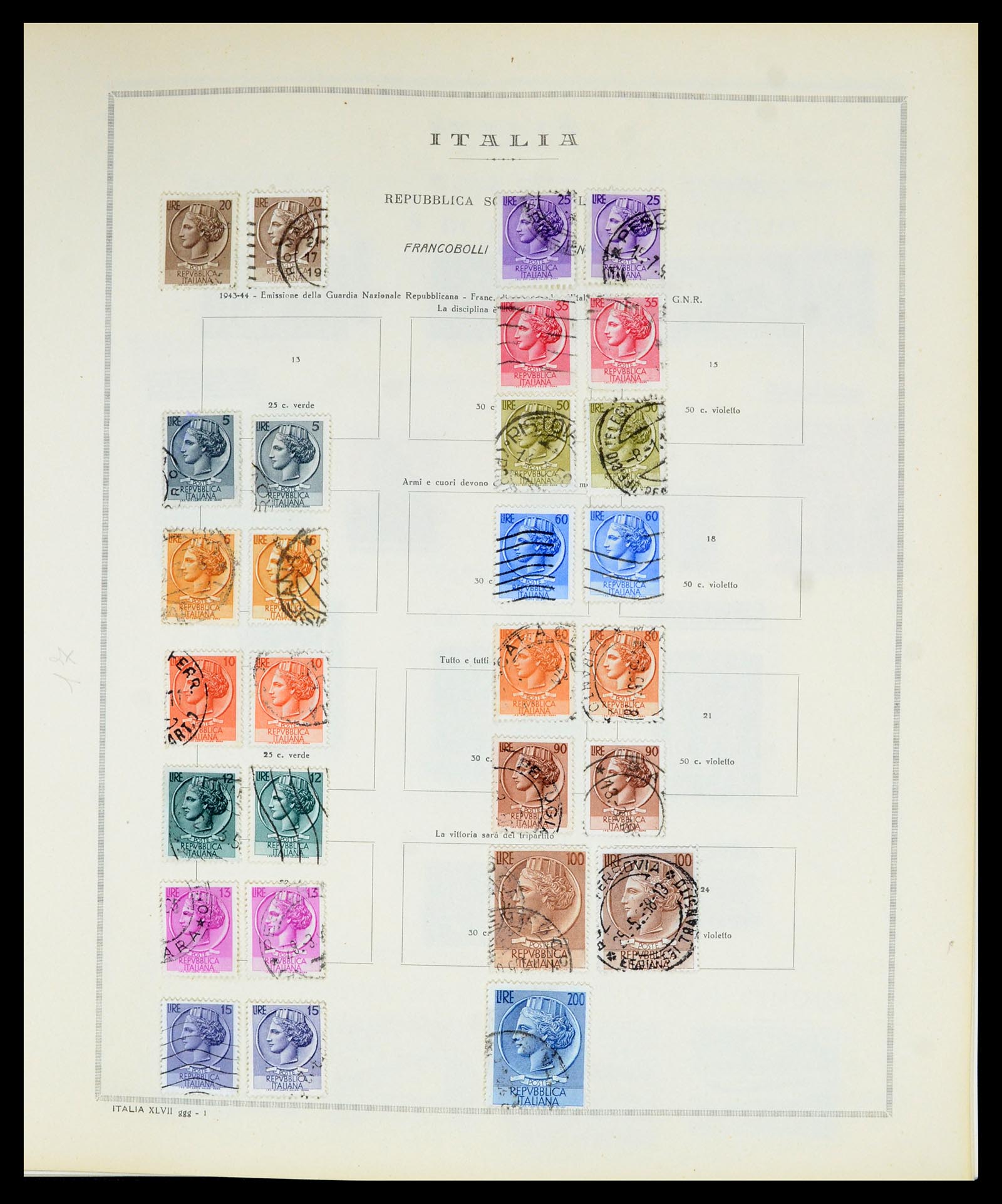 36865 058 - Postzegelverzameling 36865 Italië en gebieden 1850-1966.