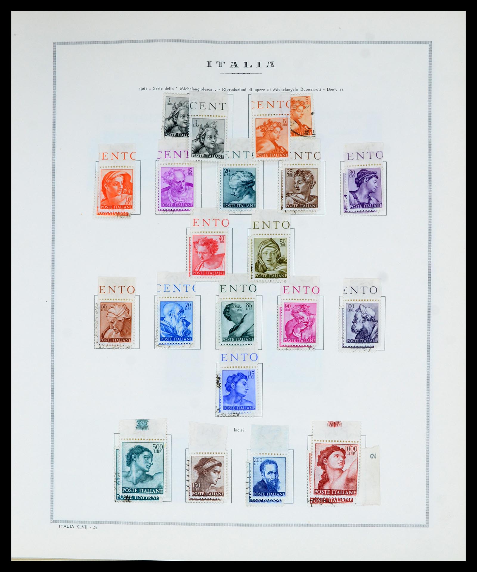 36865 070 - Postzegelverzameling 36865 Italië en gebieden 1850-1966.