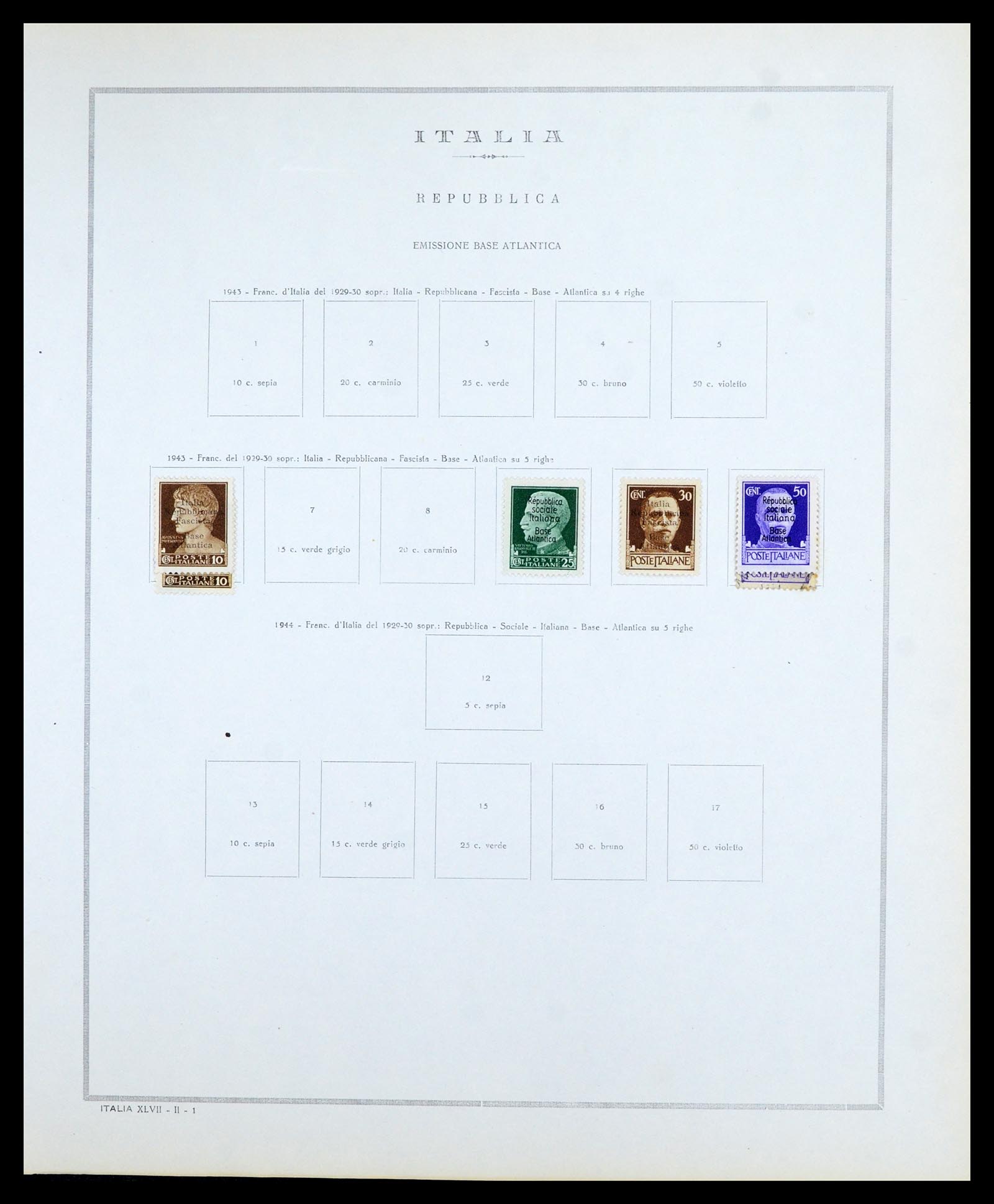 36865 123 - Postzegelverzameling 36865 Italië en gebieden 1850-1966.