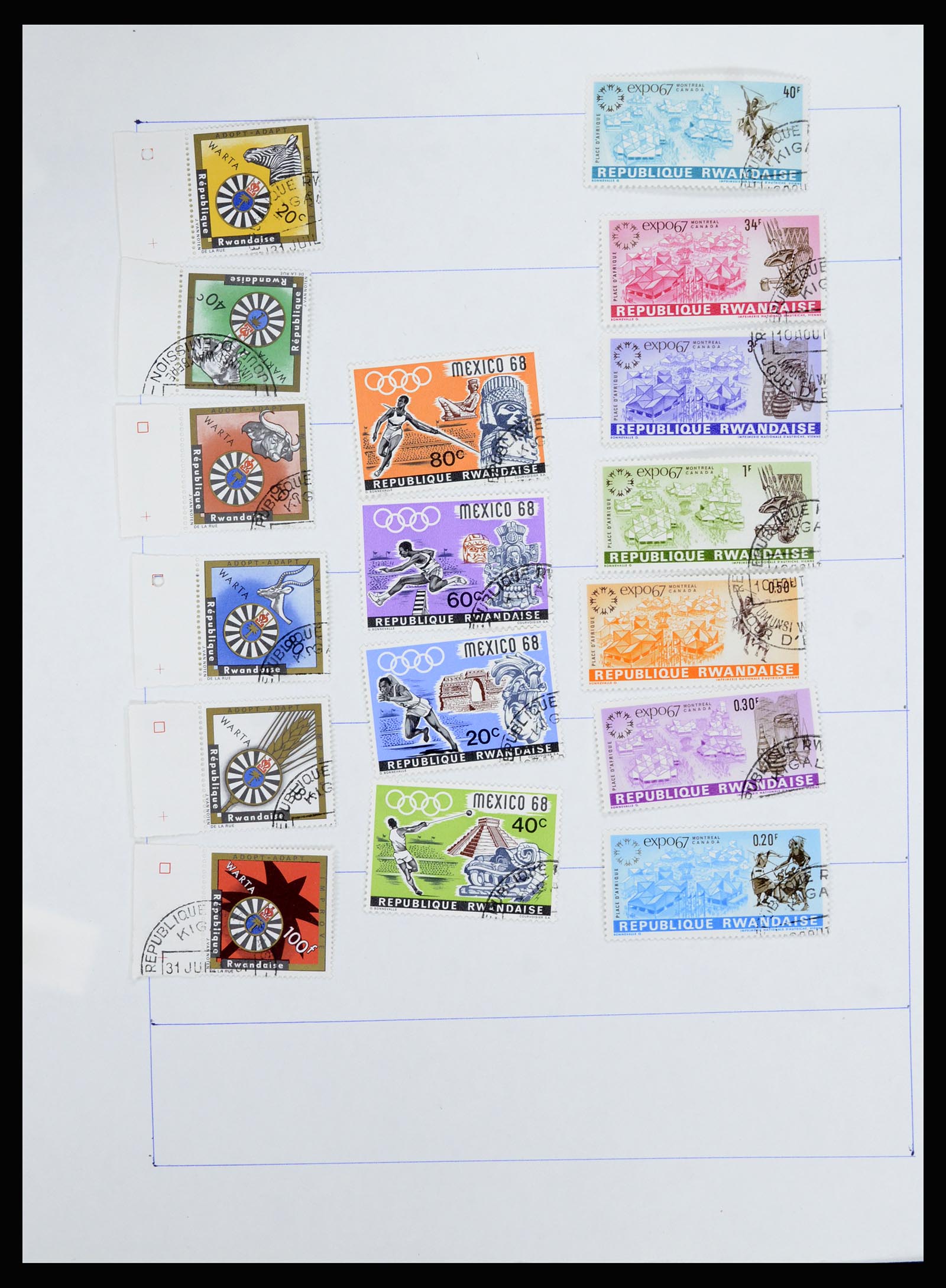 36867 033 - Postzegelverzameling 36867 Afrika landen A-M 1860-1960.