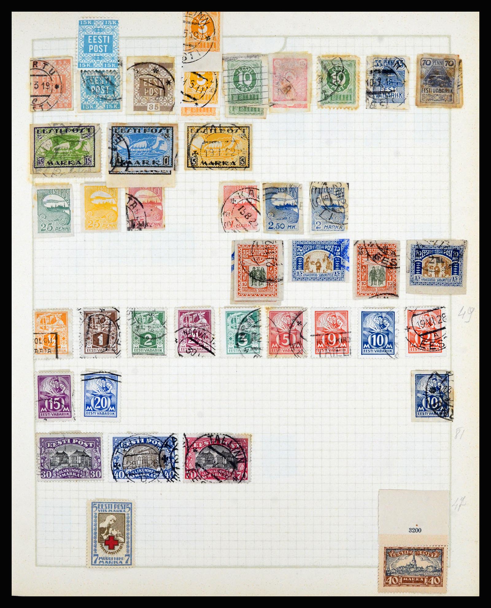 36872 003 - Postzegelverzameling 36872 Europese landen 1849-1950.