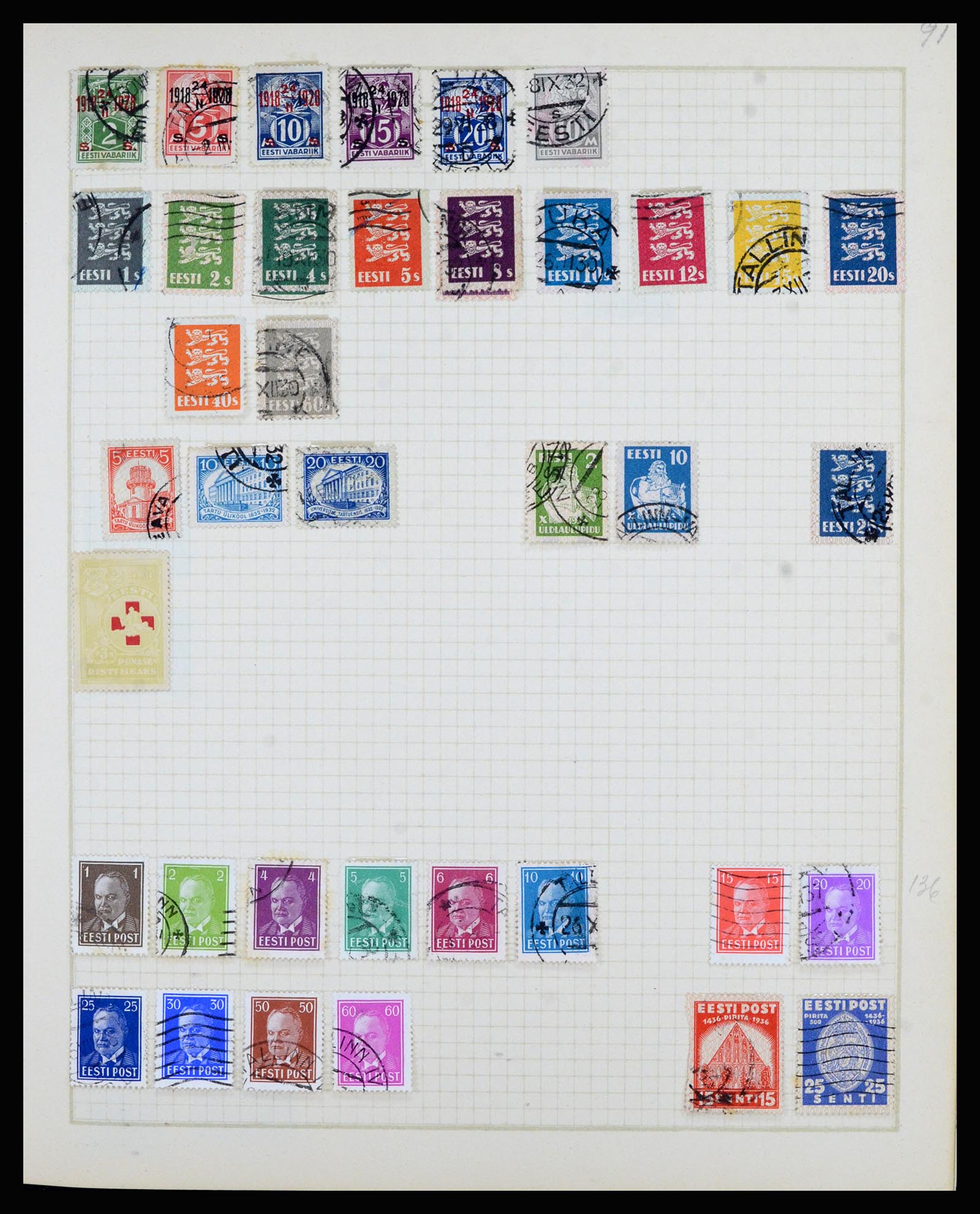 36872 004 - Postzegelverzameling 36872 Europese landen 1849-1950.