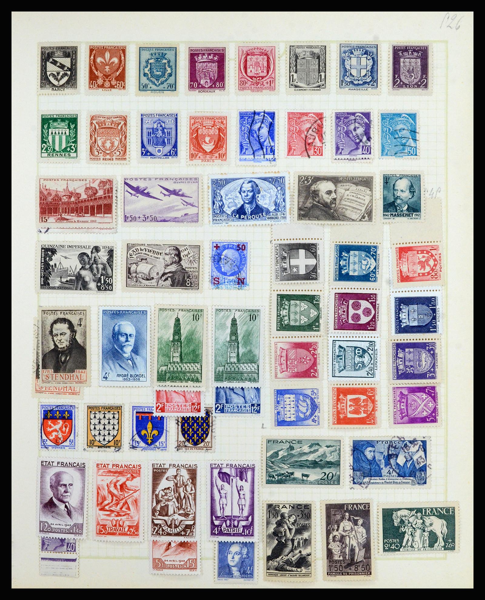 36872 028 - Postzegelverzameling 36872 Europese landen 1849-1950.