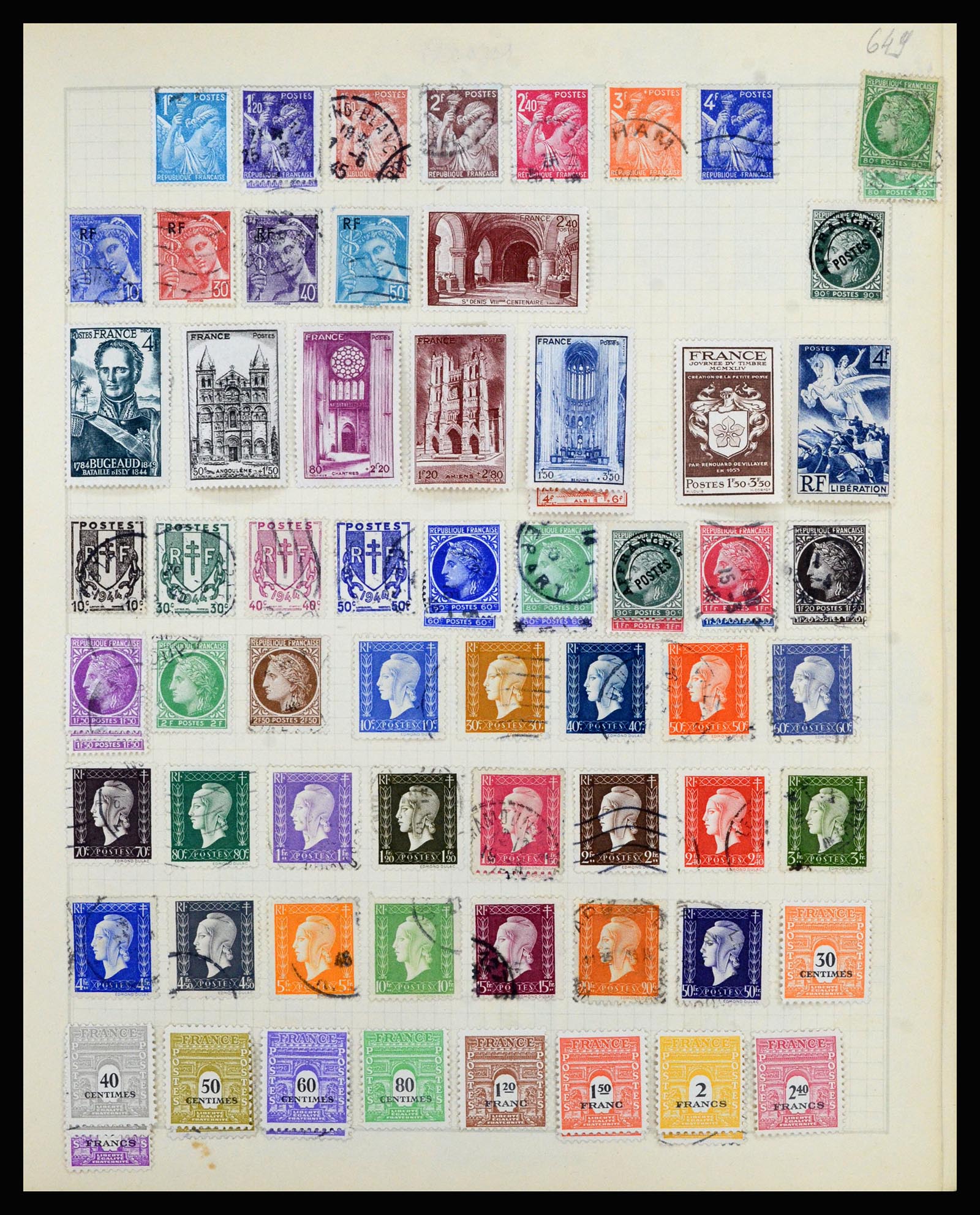 36872 030 - Postzegelverzameling 36872 Europese landen 1849-1950.