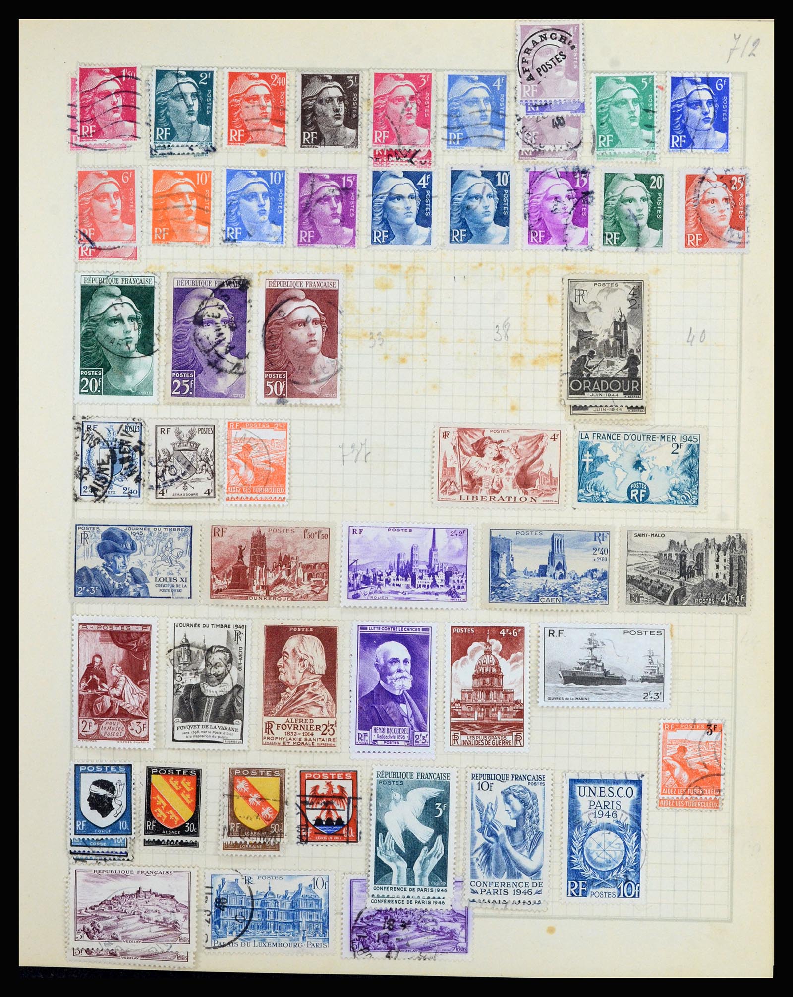 36872 031 - Postzegelverzameling 36872 Europese landen 1849-1950.