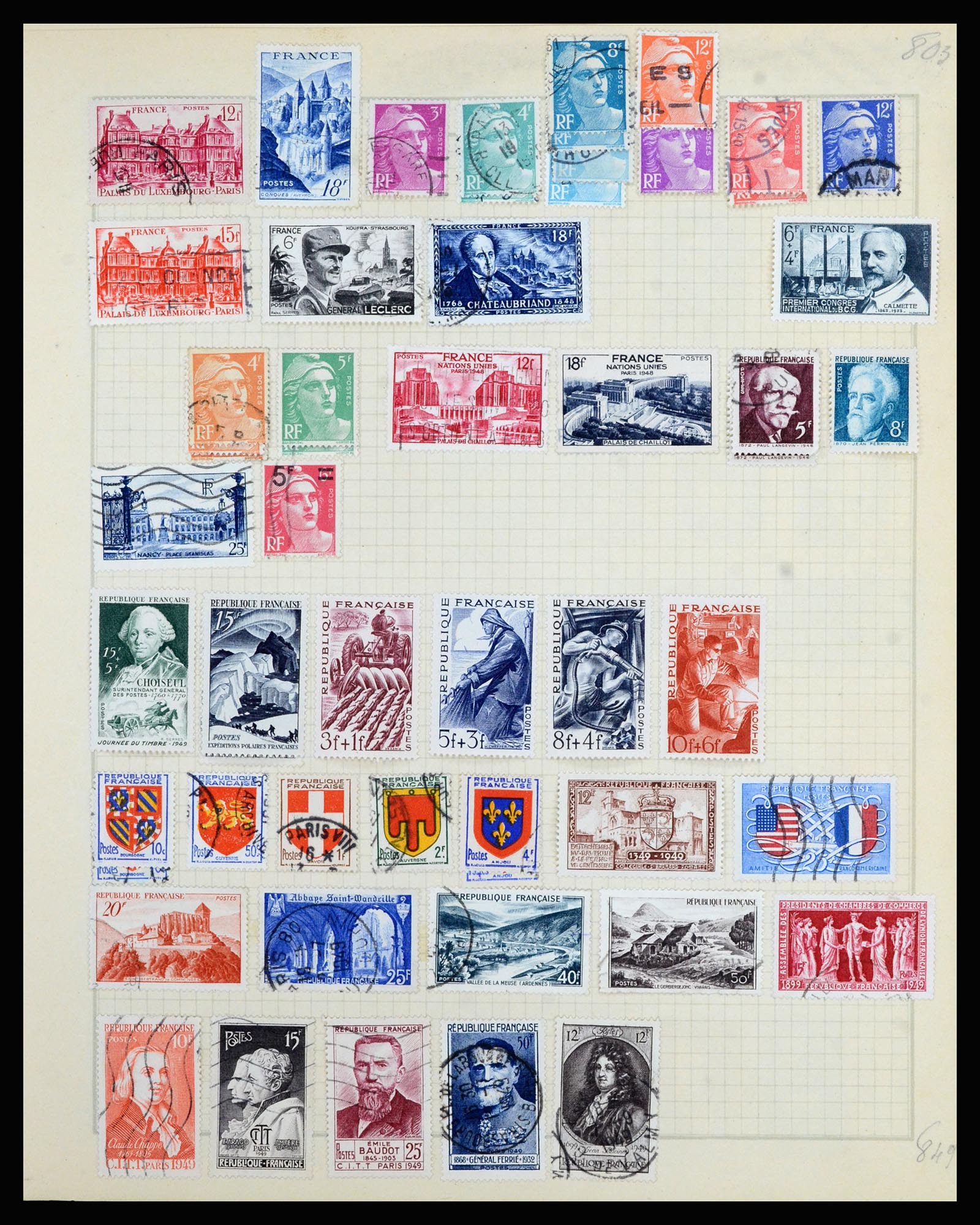 36872 033 - Postzegelverzameling 36872 Europese landen 1849-1950.