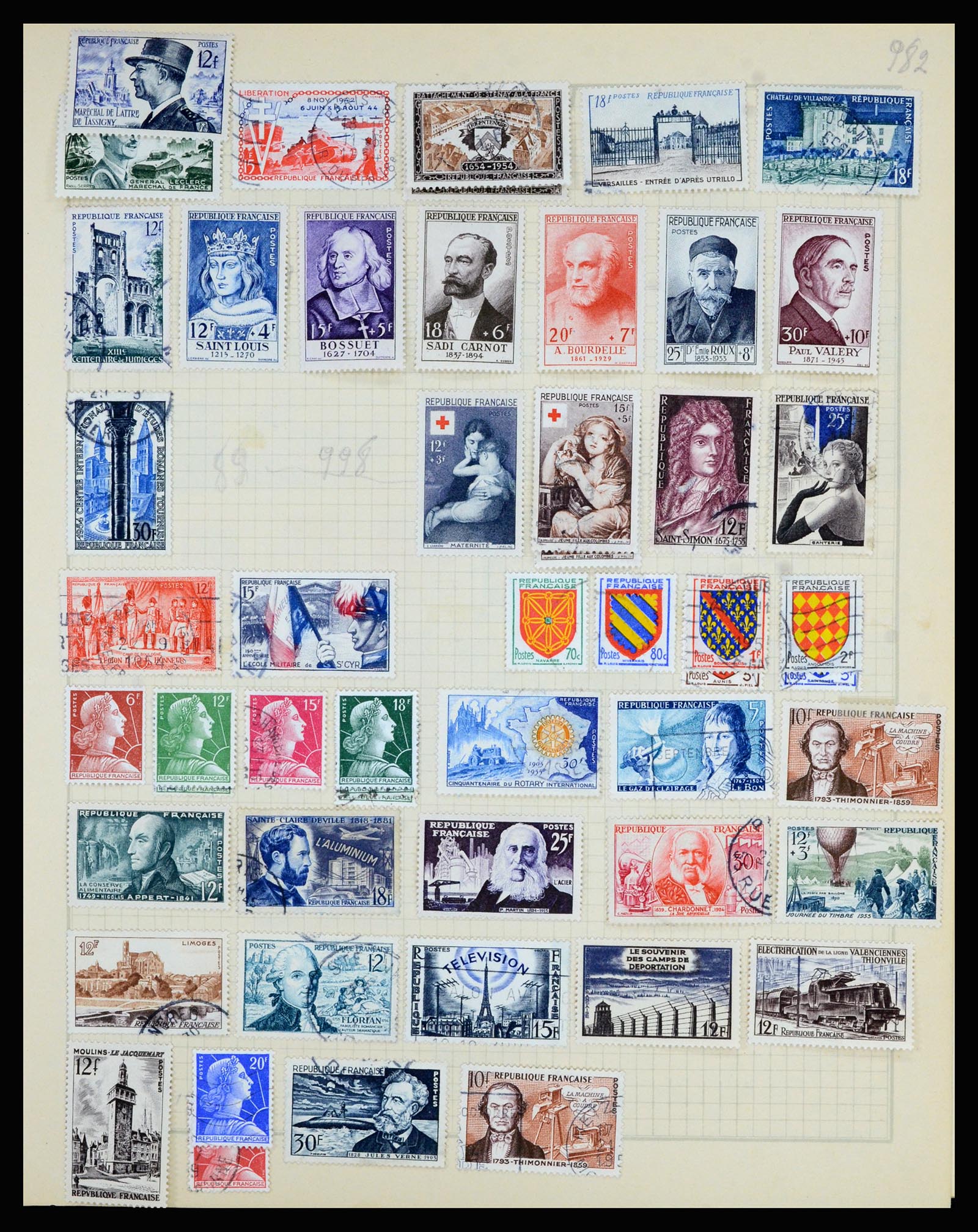36872 037 - Postzegelverzameling 36872 Europese landen 1849-1950.