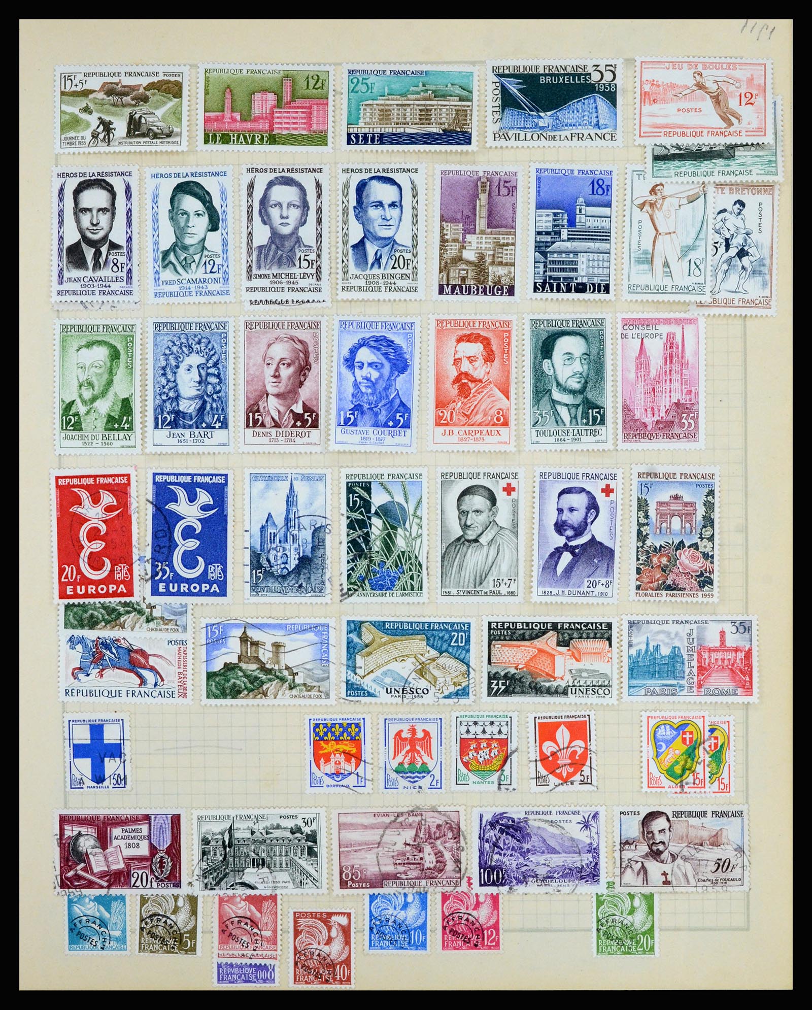 36872 041 - Postzegelverzameling 36872 Europese landen 1849-1950.