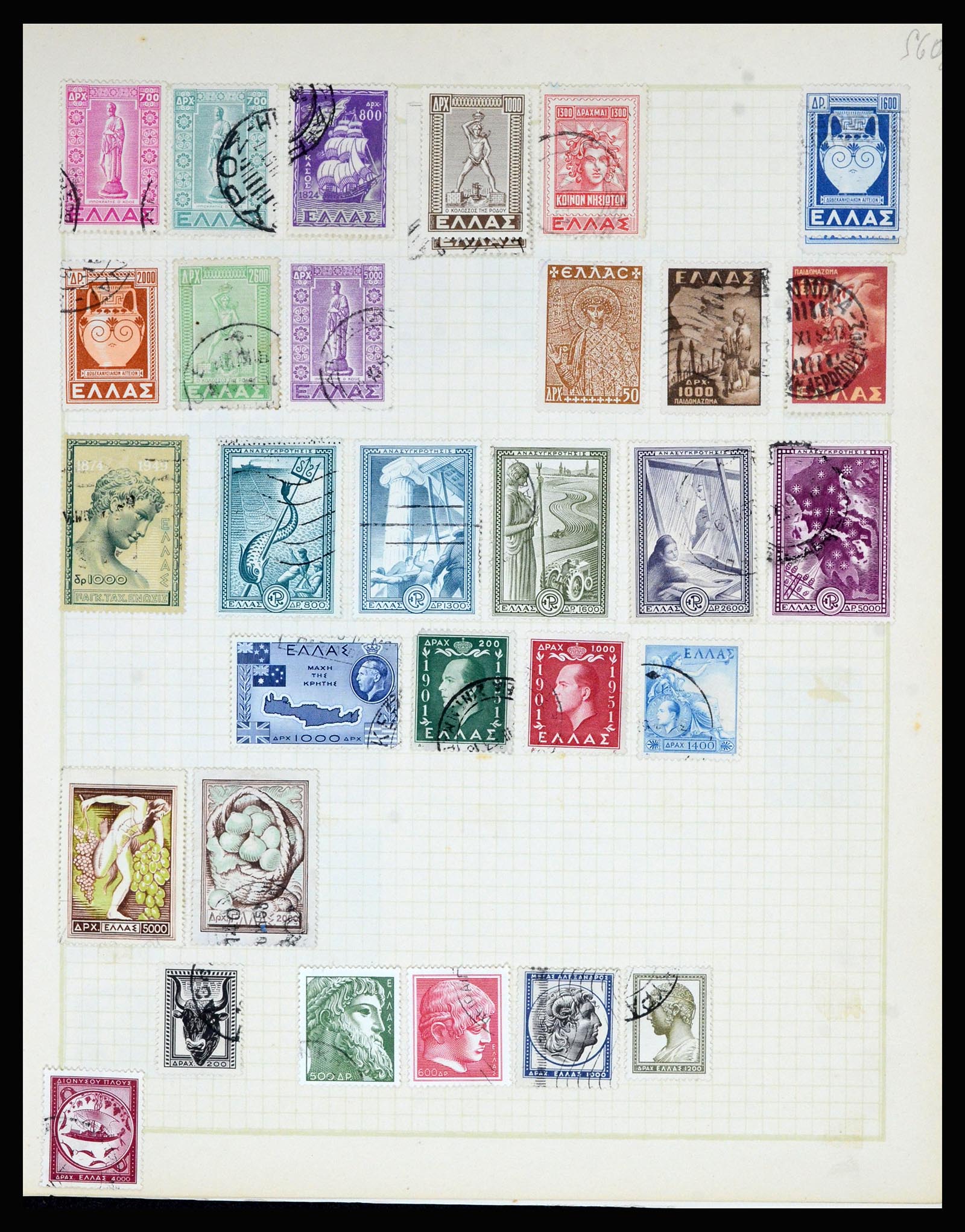36872 074 - Postzegelverzameling 36872 Europese landen 1849-1950.