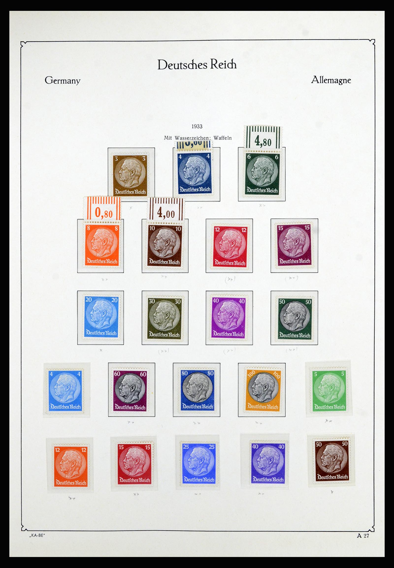 36877 001 - Stamp collection 36877 German Reich 1933-1945.