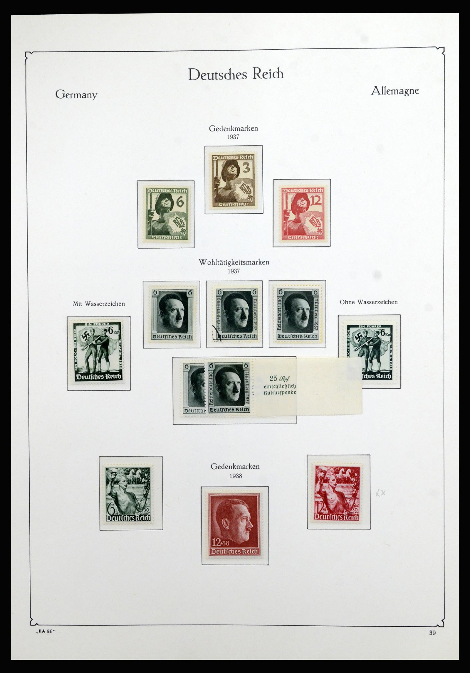 36877 017 - Stamp collection 36877 German Reich 1933-1945.