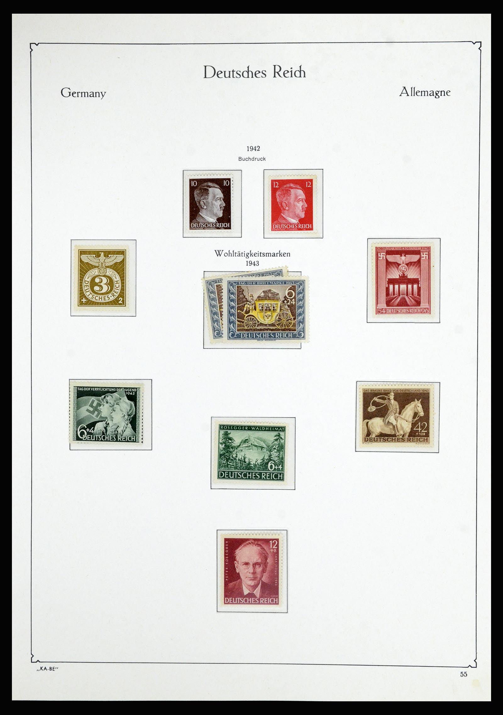 36877 041 - Postzegelverzameling 36877 Duitse Rijk 1933-1945.
