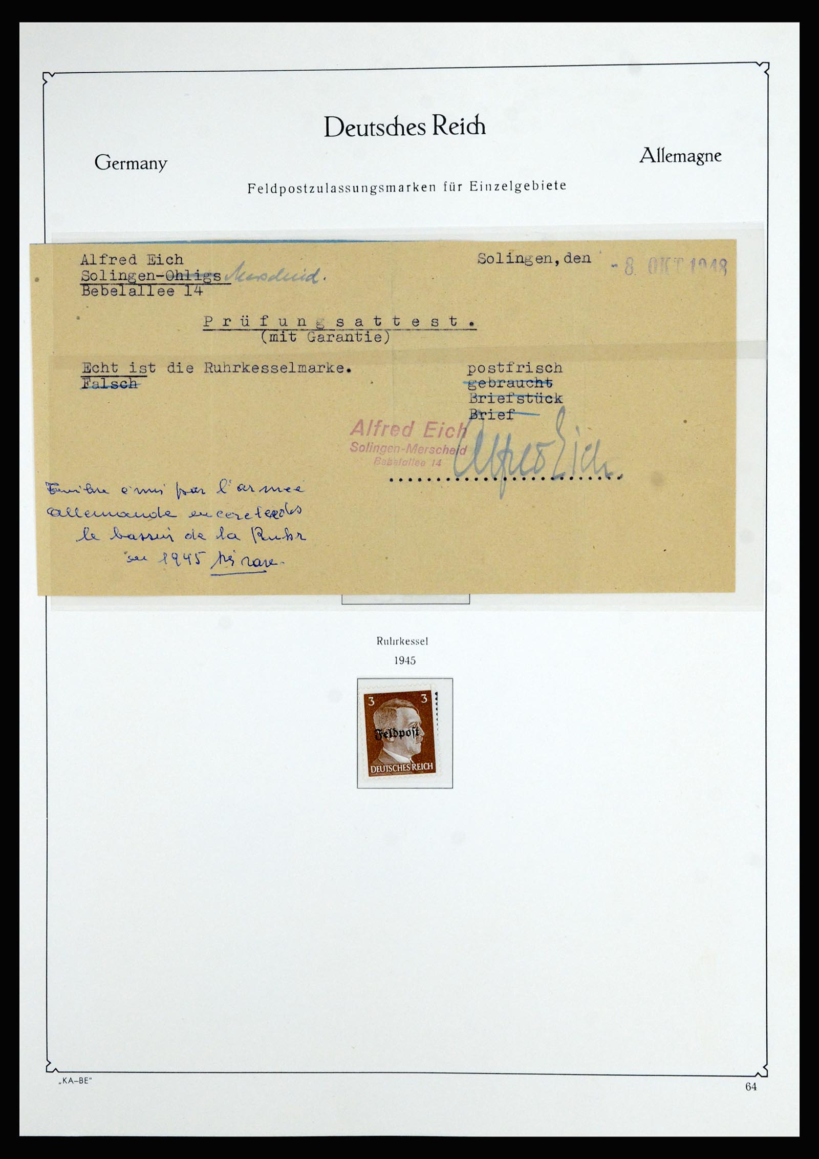 36877 052 - Stamp collection 36877 German Reich 1933-1945.