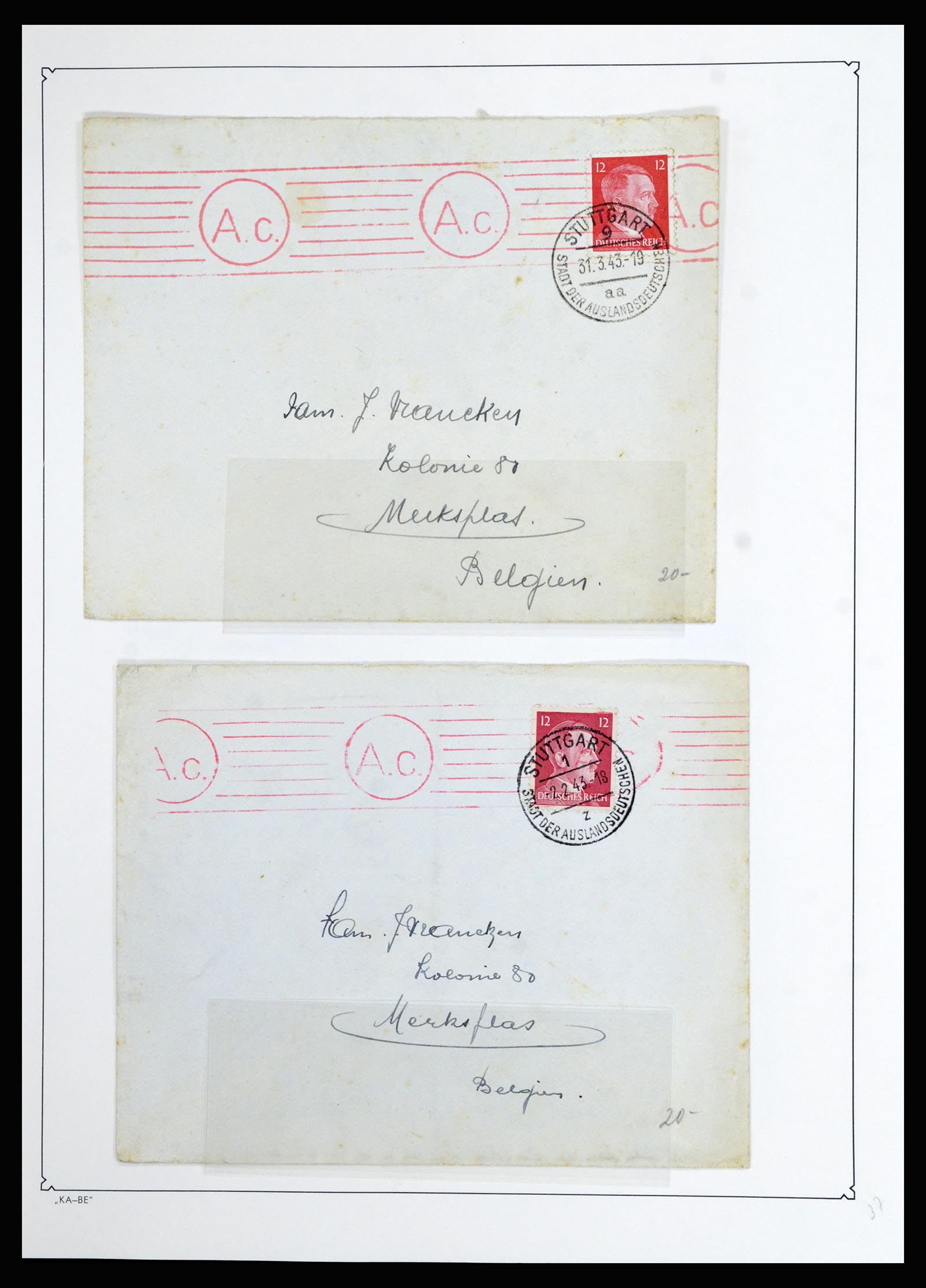 36877 095 - Postzegelverzameling 36877 Duitse Rijk 1933-1945.