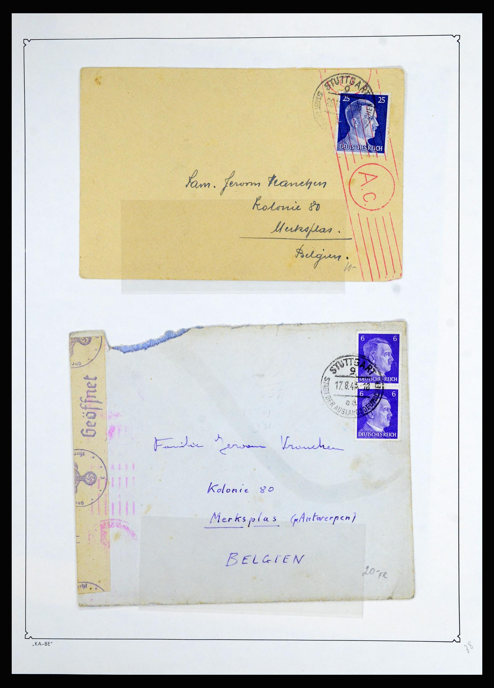 36877 096 - Stamp collection 36877 German Reich 1933-1945.