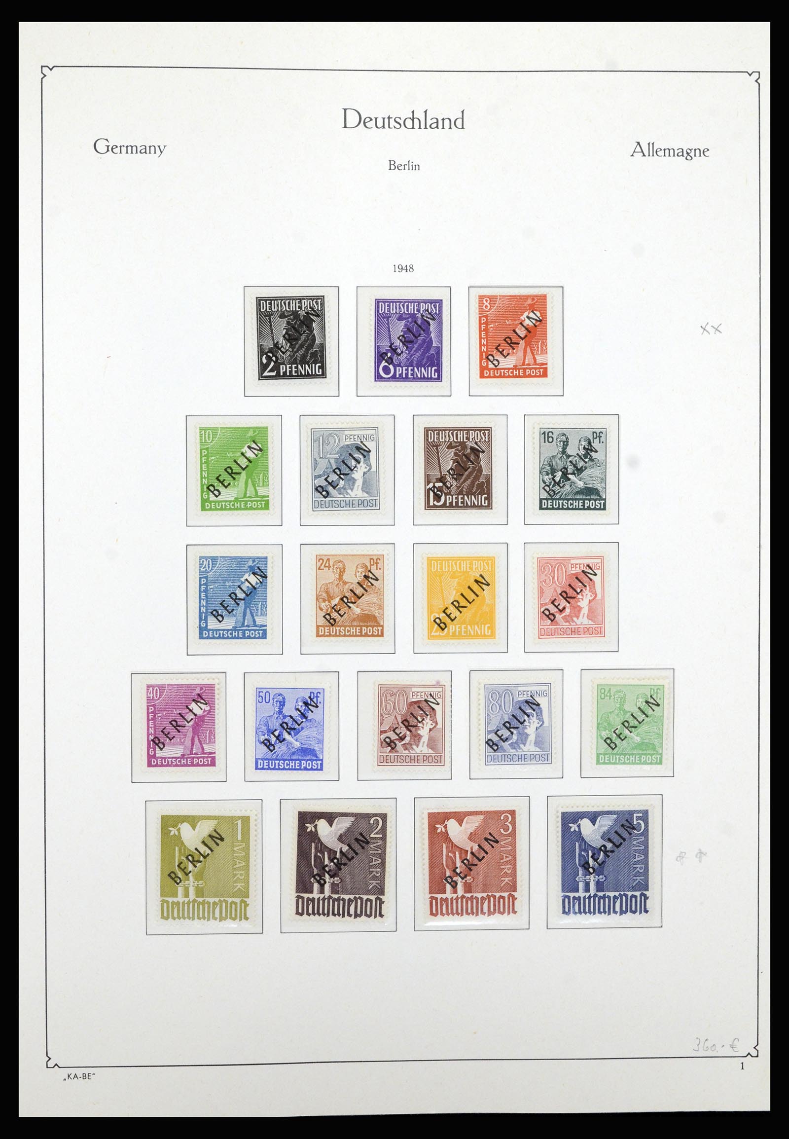 36878 001 - Stamp collection 36878 Berlin 1948-1990.