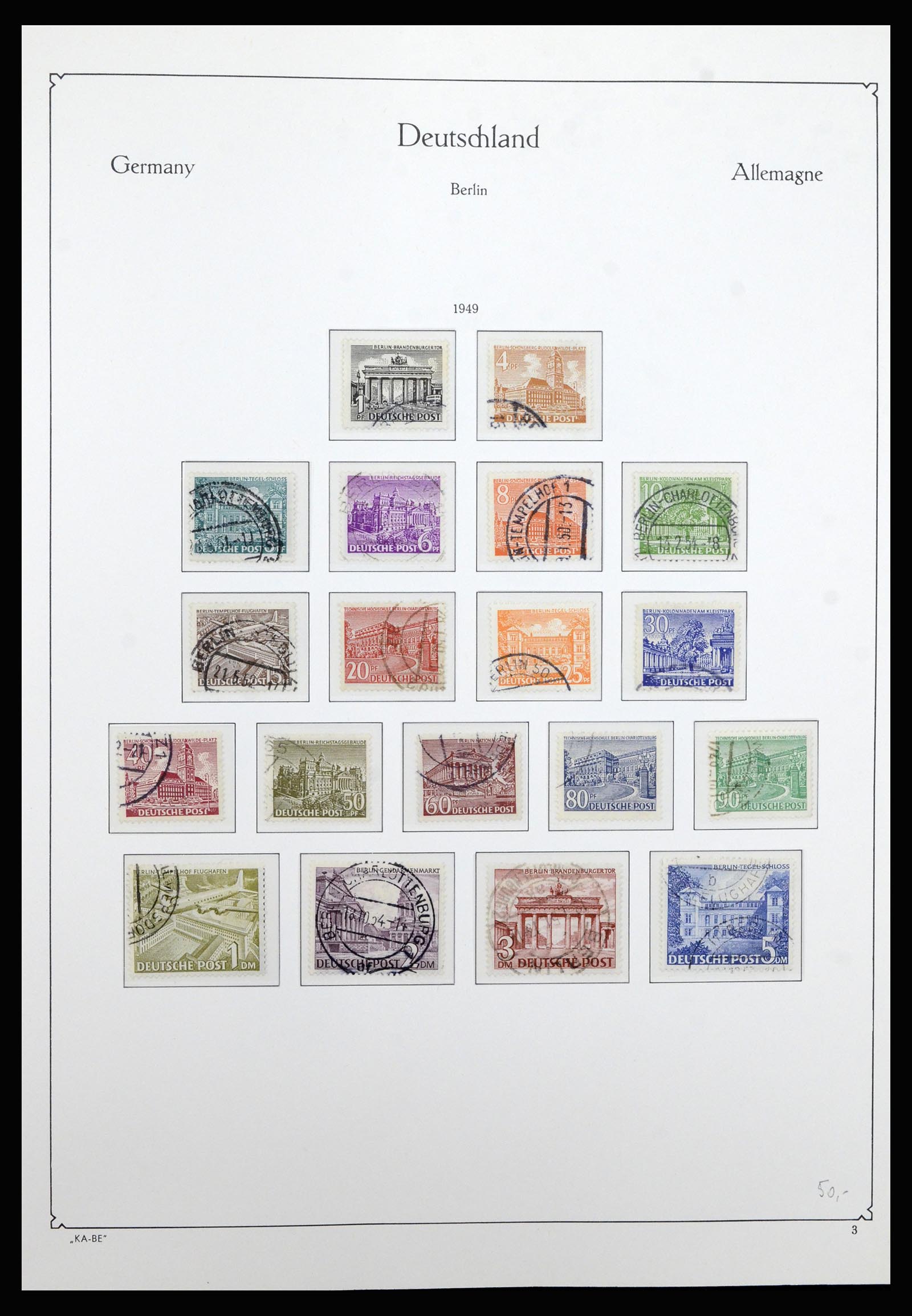 36878 003 - Stamp collection 36878 Berlin 1948-1990.