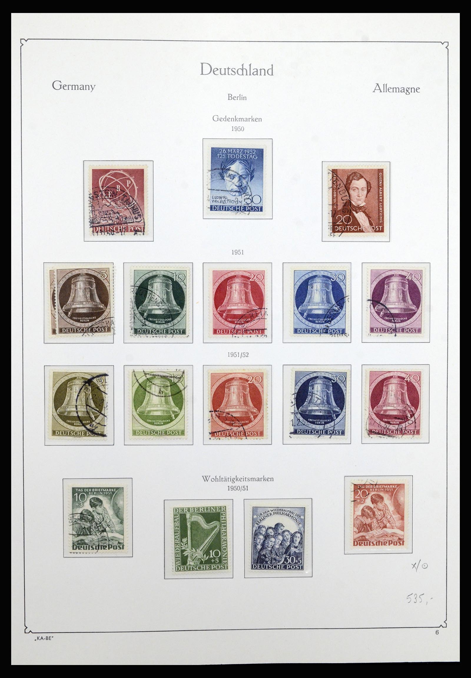36878 006 - Stamp collection 36878 Berlin 1948-1990.