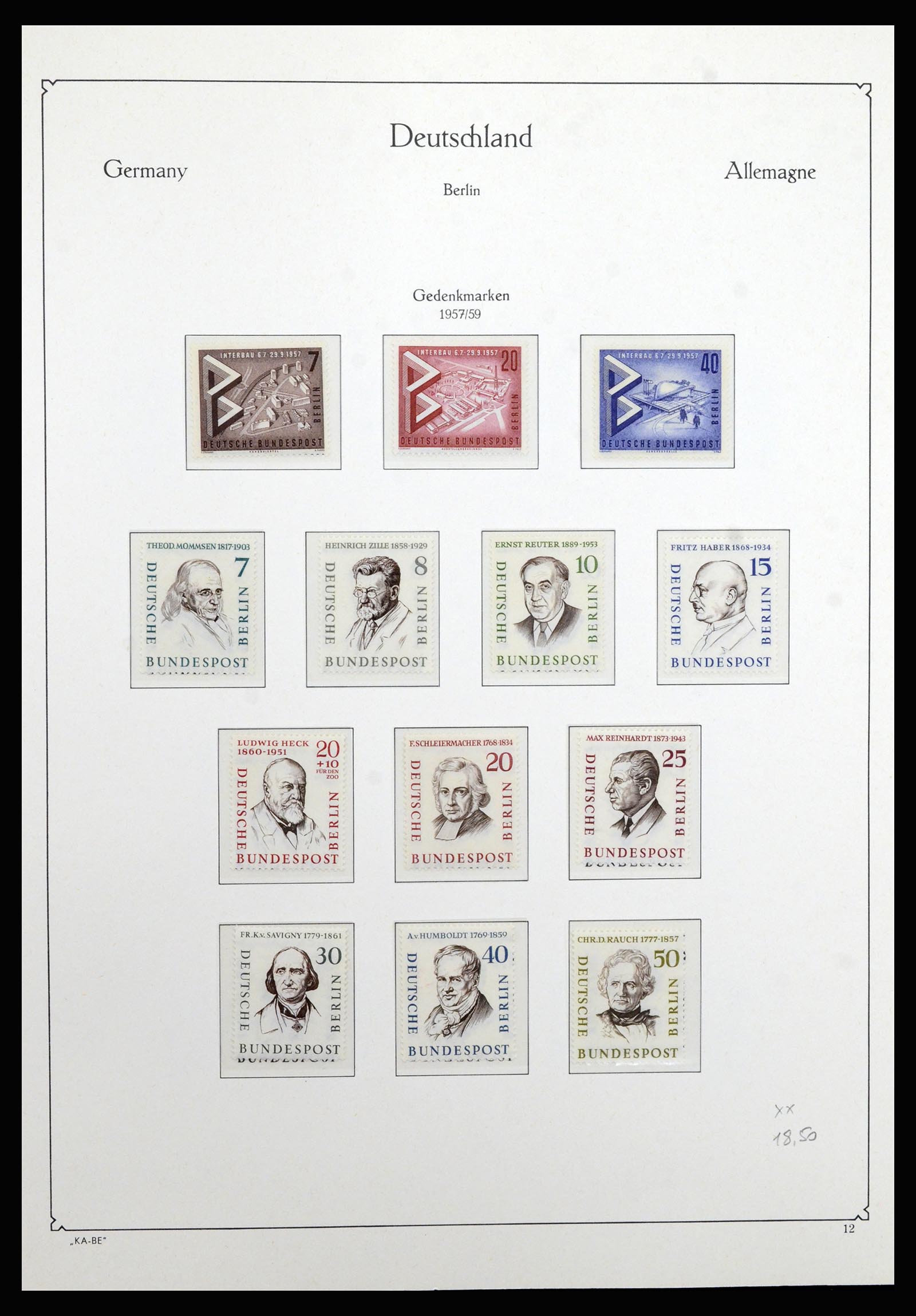 36878 012 - Stamp collection 36878 Berlin 1948-1990.