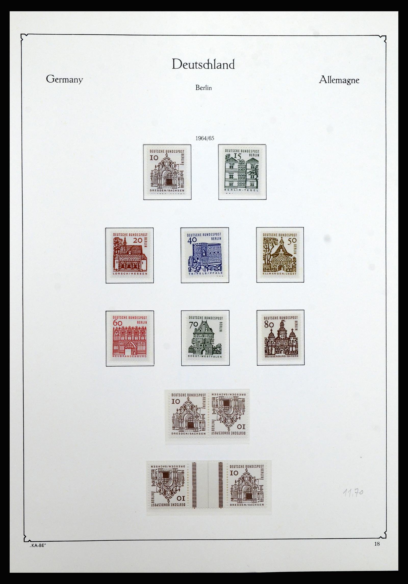36878 018 - Stamp collection 36878 Berlin 1948-1990.