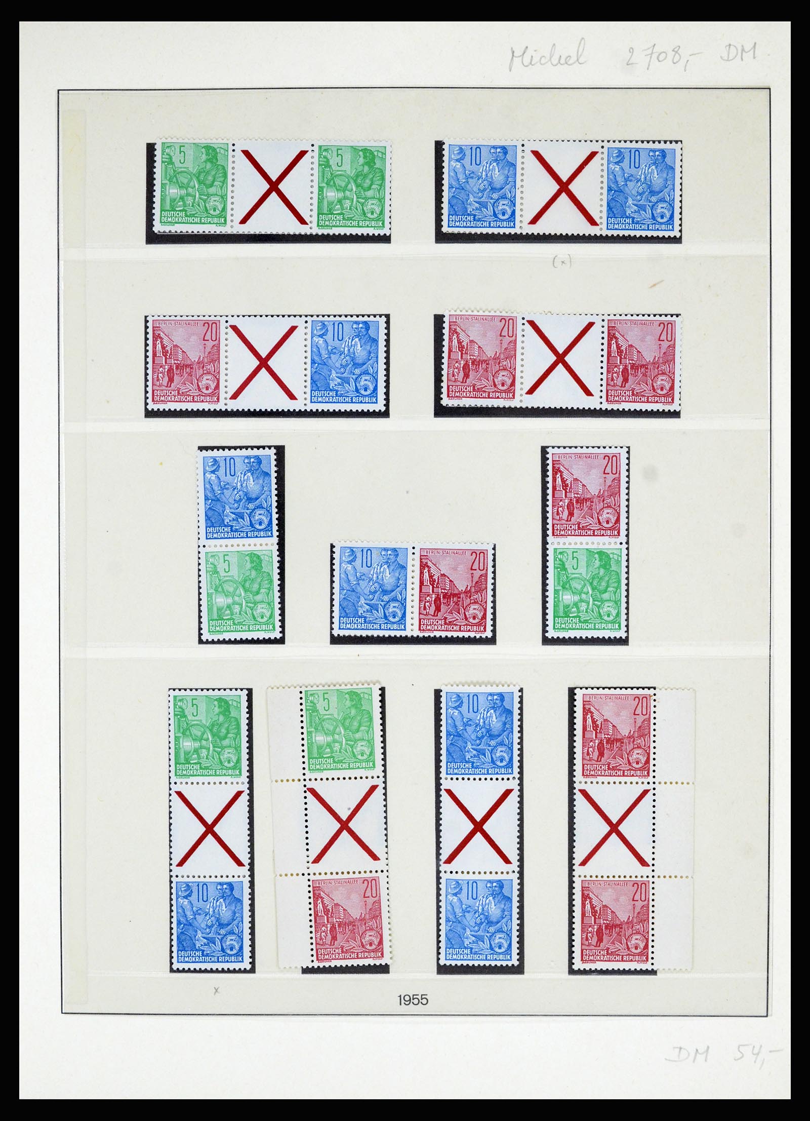 36879 001 - Stamp collection 36879 GDR combinations 1955-1981.