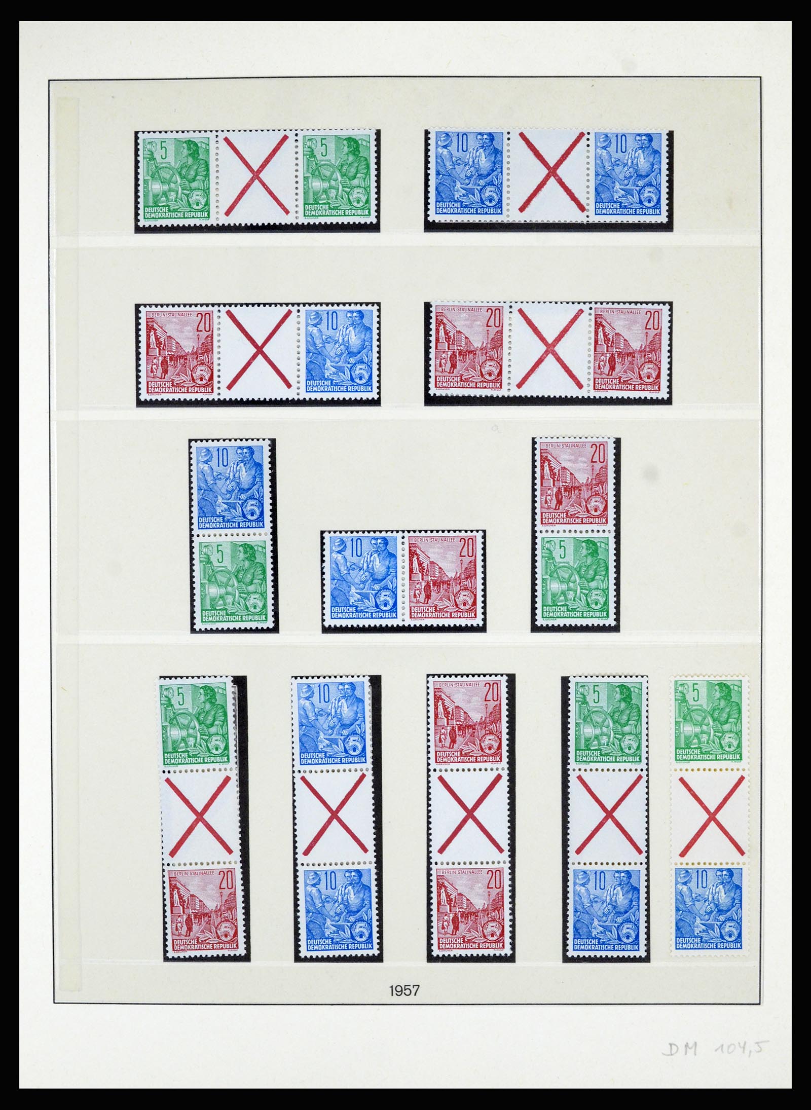 36879 002 - Postzegelverzameling 36879 DDR combinaties 1955-1981.