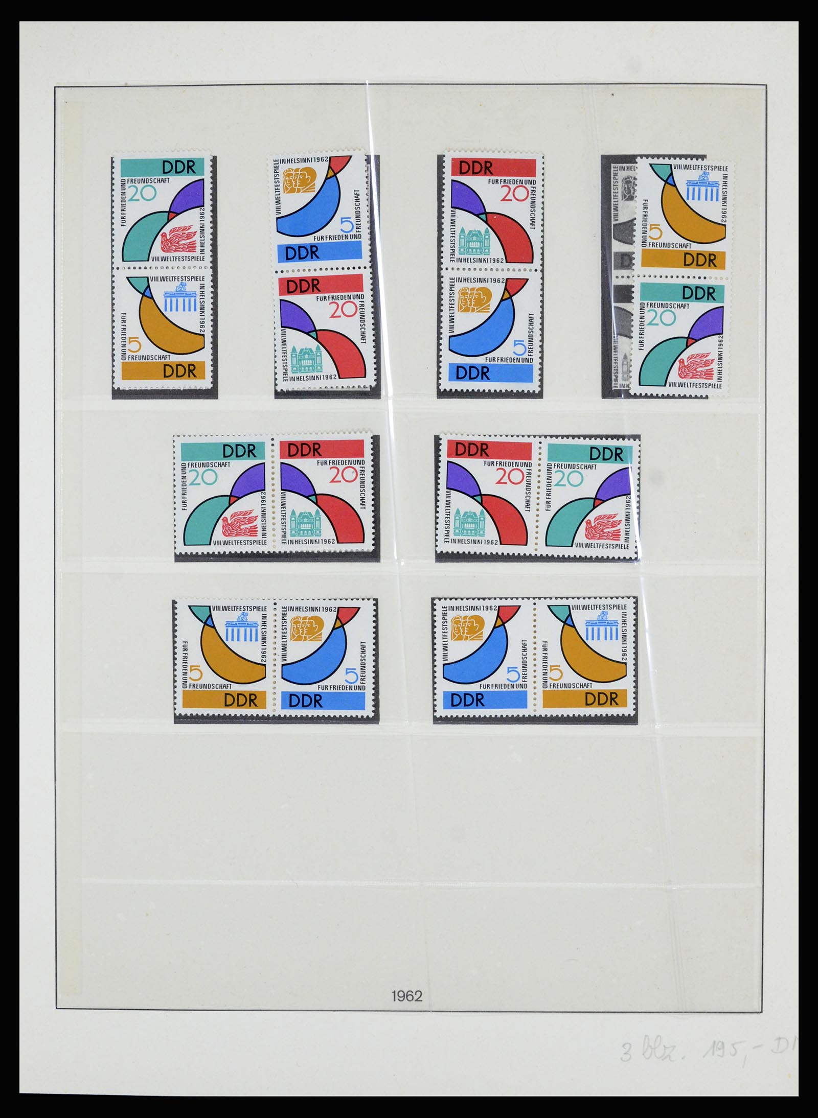 36879 008 - Postzegelverzameling 36879 DDR combinaties 1955-1981.
