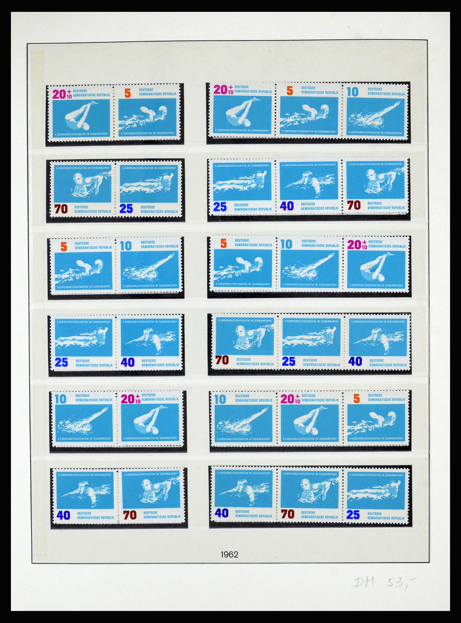 36879 011 - Postzegelverzameling 36879 DDR combinaties 1955-1981.