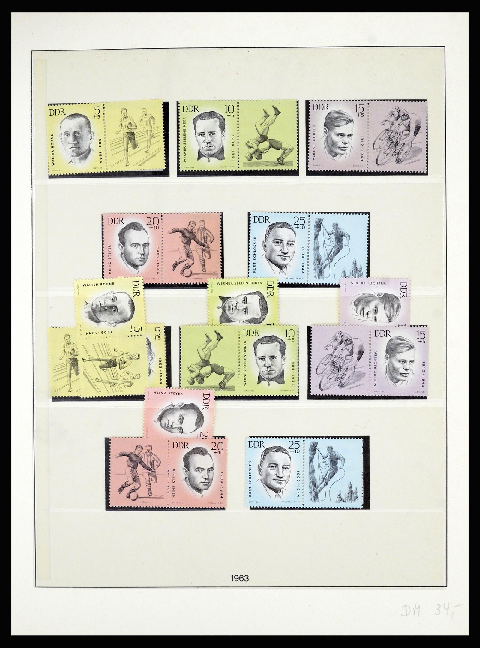 36879 017 - Stamp collection 36879 GDR combinations 1955-1981.