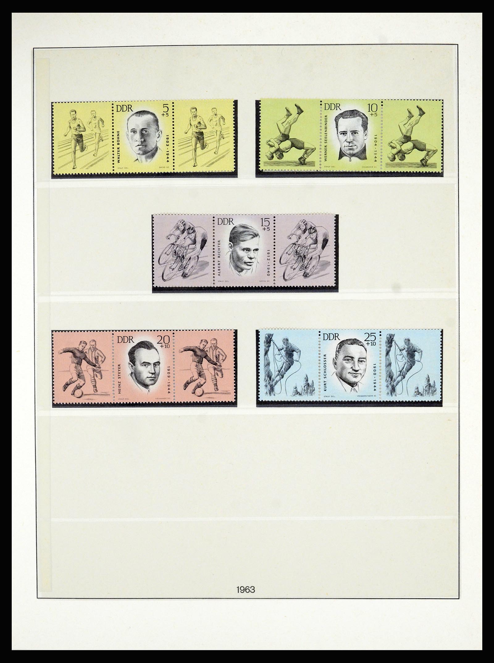 36879 019 - Postzegelverzameling 36879 DDR combinaties 1955-1981.