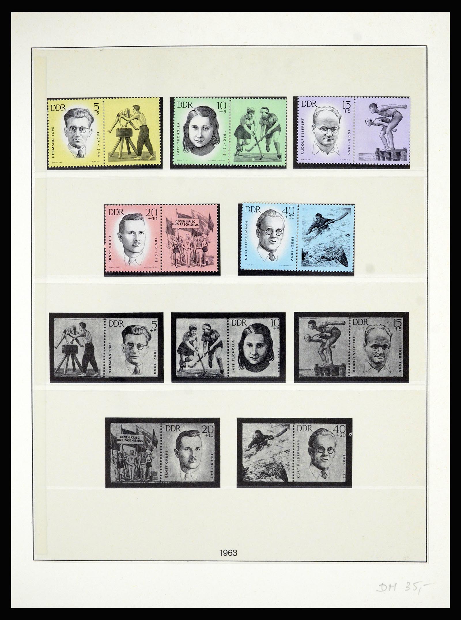 36879 021 - Postzegelverzameling 36879 DDR combinaties 1955-1981.