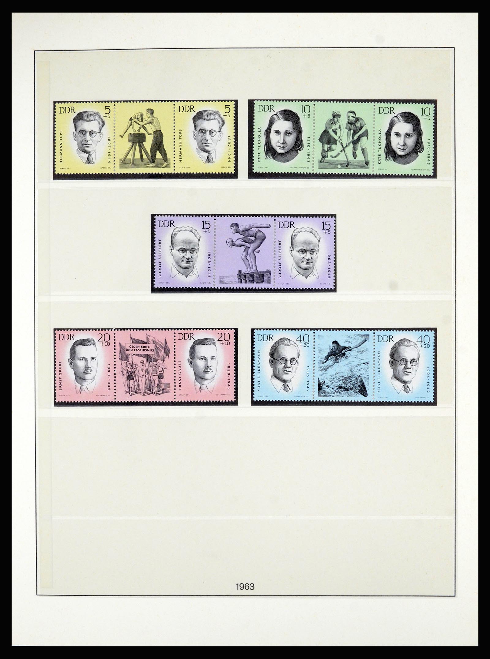 36879 022 - Postzegelverzameling 36879 DDR combinaties 1955-1981.
