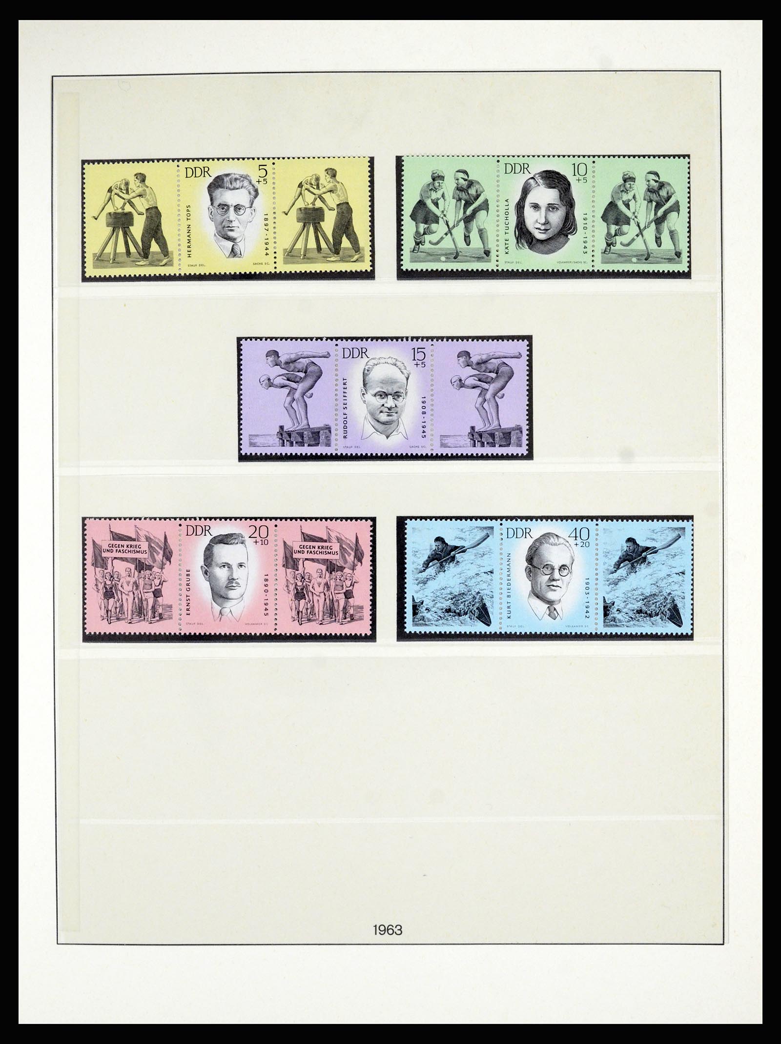 36879 023 - Postzegelverzameling 36879 DDR combinaties 1955-1981.