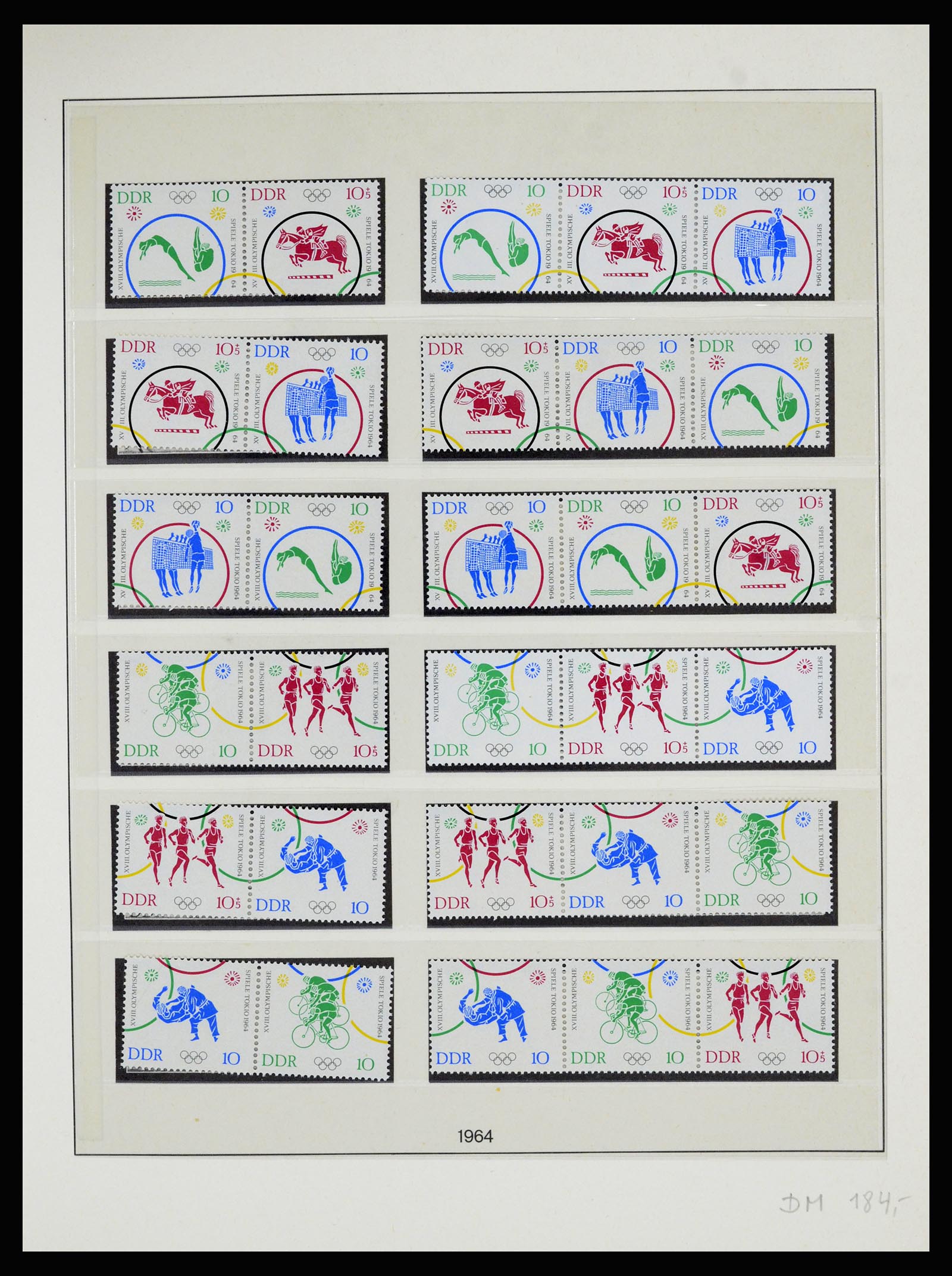 36879 026 - Postzegelverzameling 36879 DDR combinaties 1955-1981.