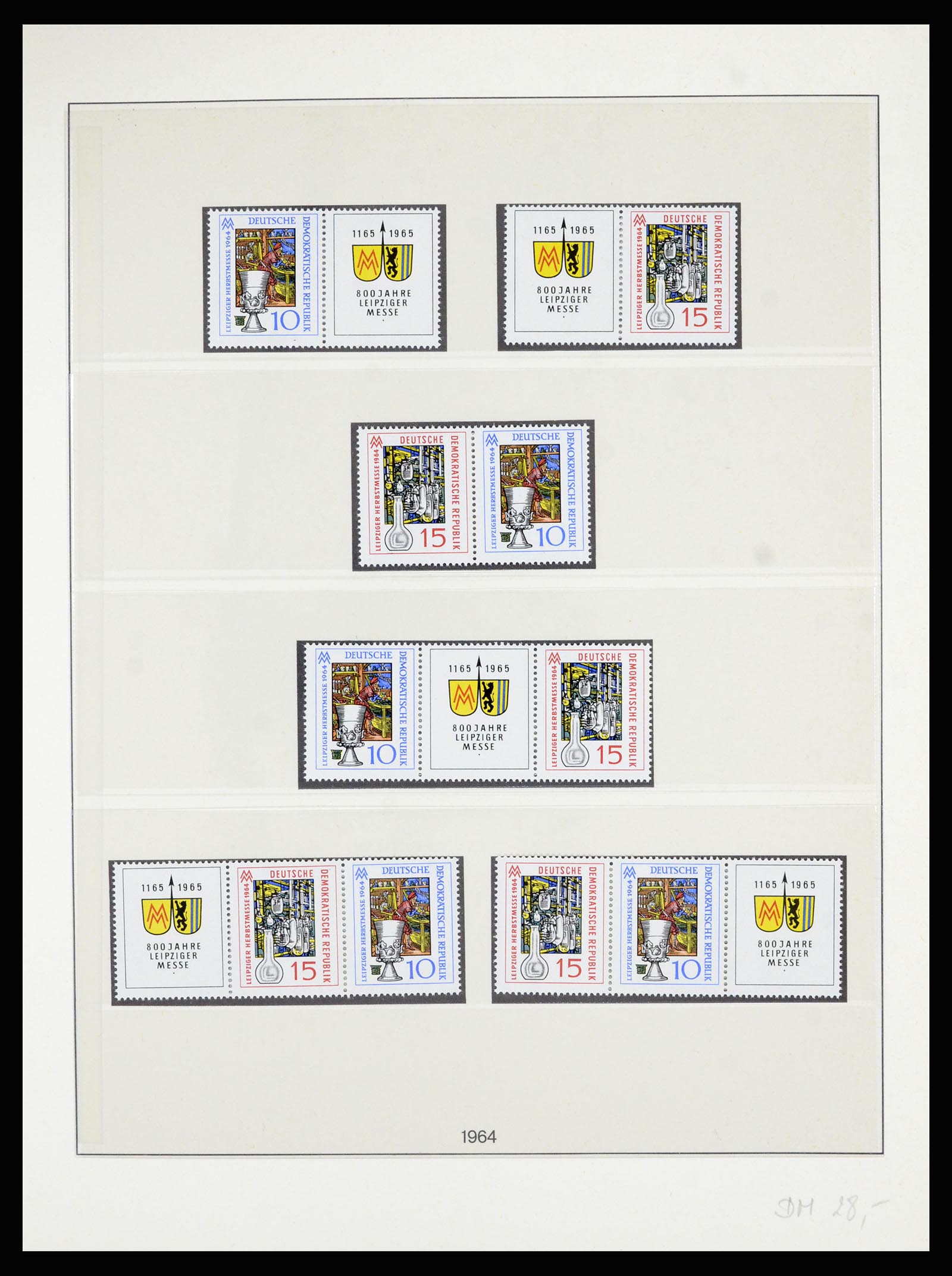 36879 029 - Postzegelverzameling 36879 DDR combinaties 1955-1981.