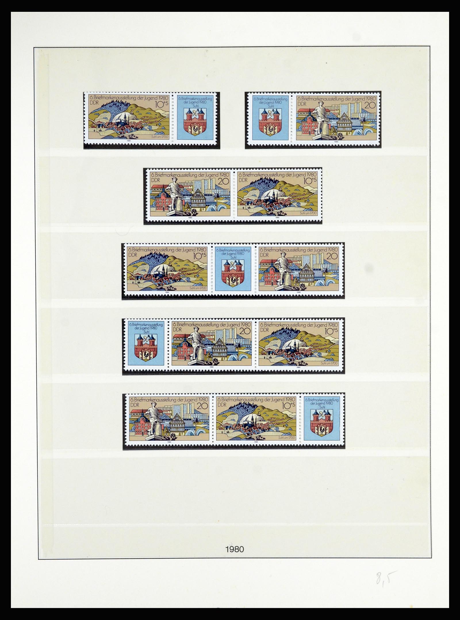 36879 110 - Postzegelverzameling 36879 DDR combinaties 1955-1981.