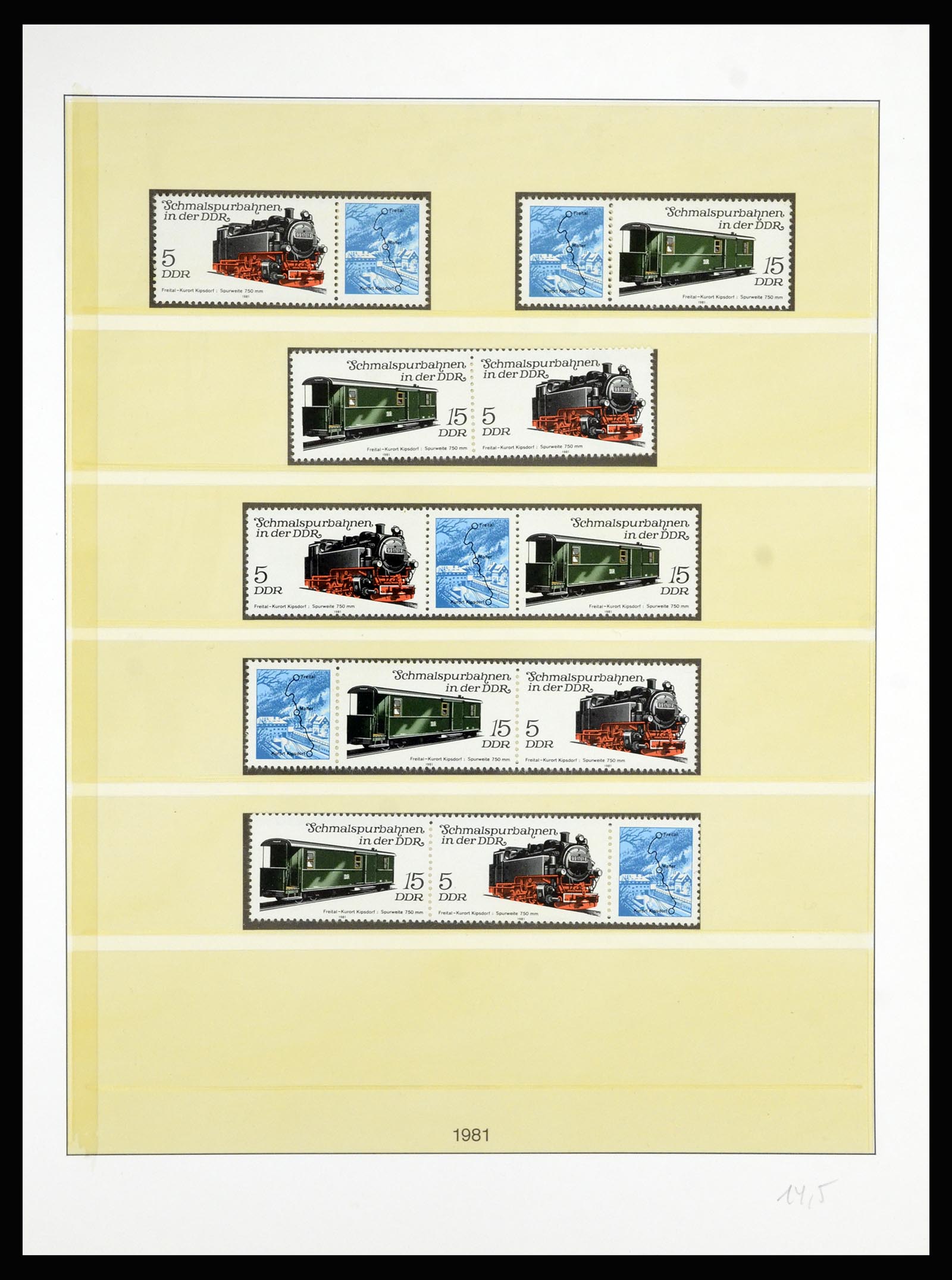 36879 119 - Postzegelverzameling 36879 DDR combinaties 1955-1981.
