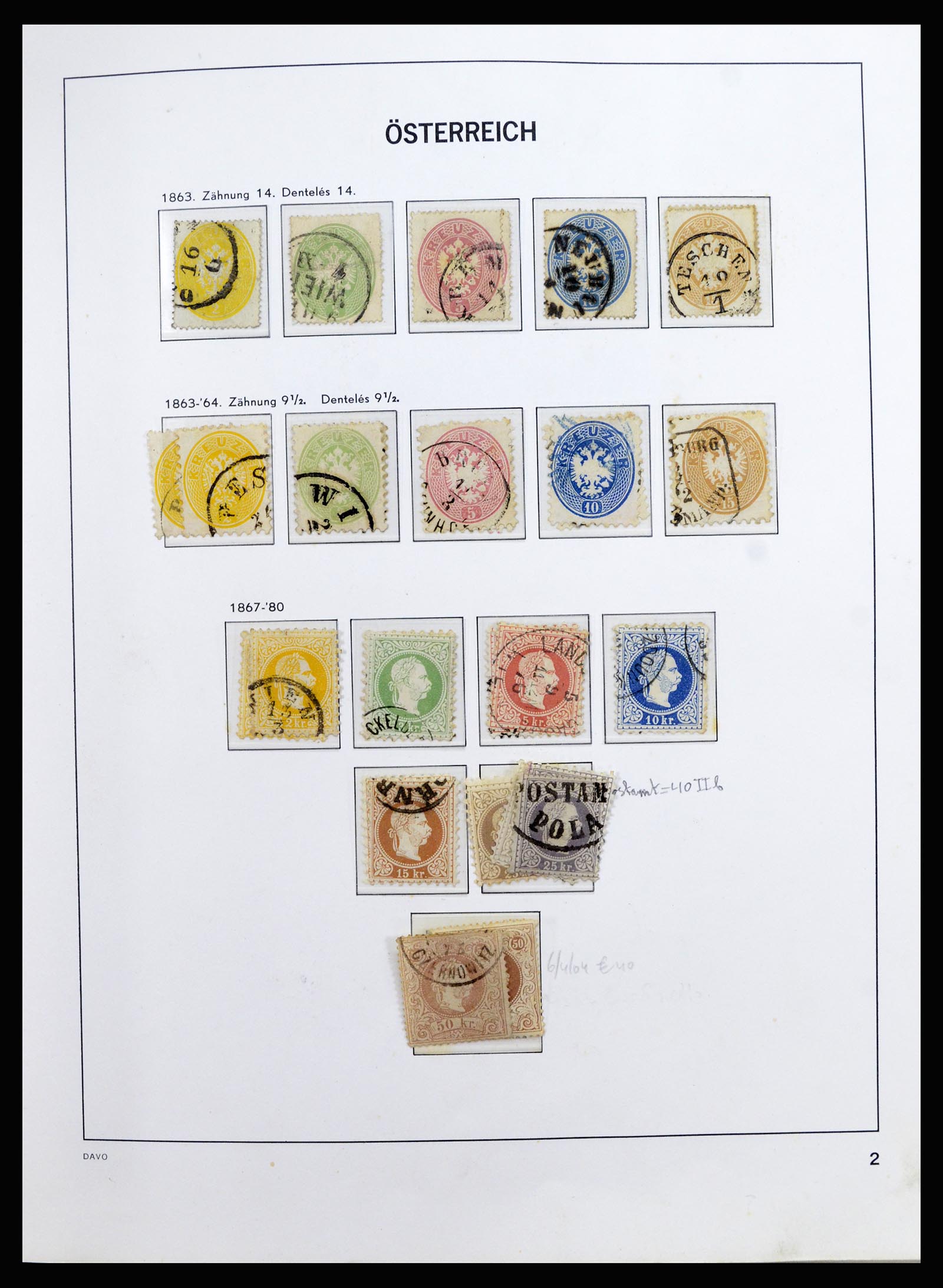 36885 002 - Postzegelverzameling 36885 Oostenrijk 1850-2001.