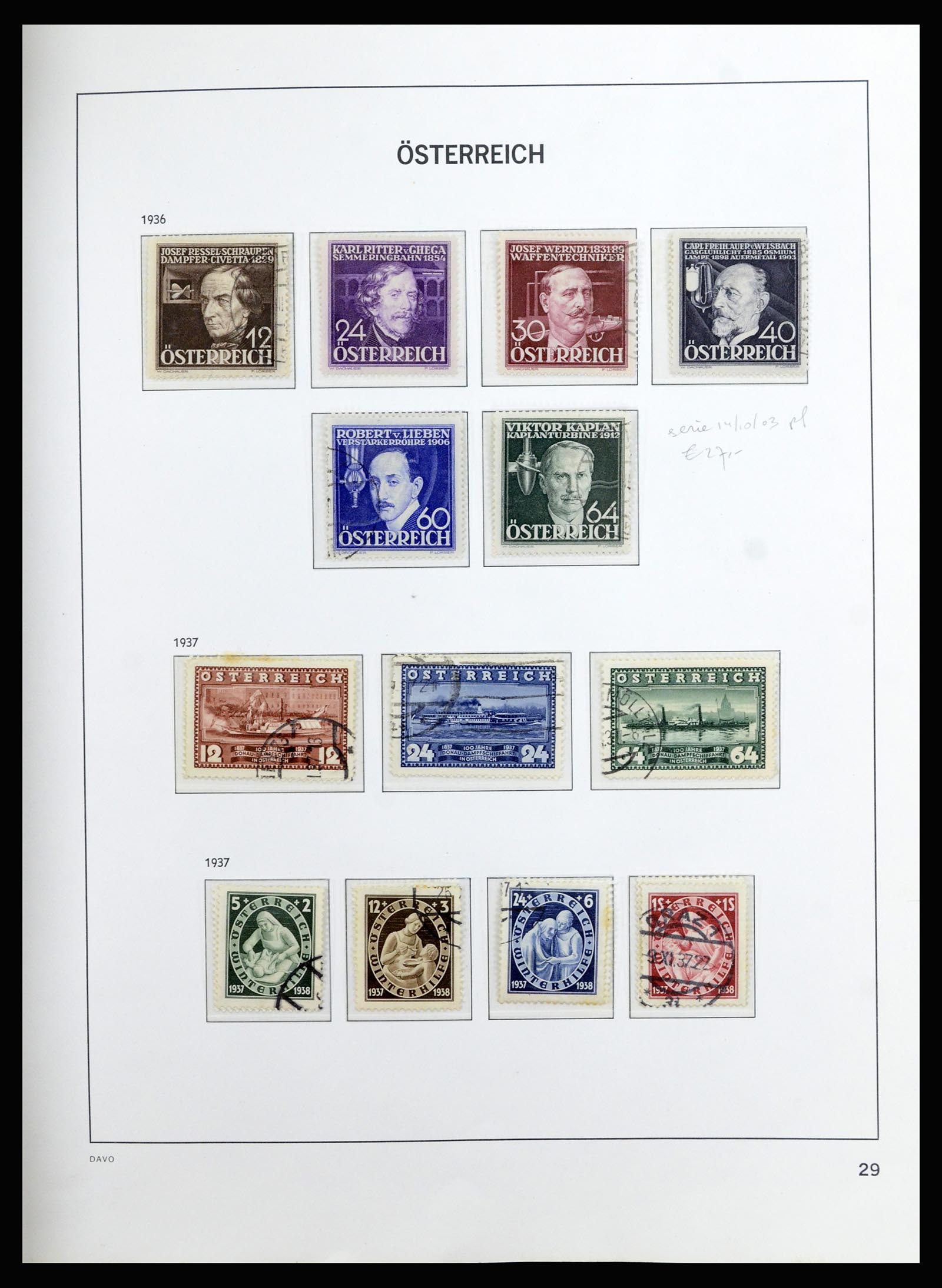 36885 032 - Postzegelverzameling 36885 Oostenrijk 1850-2001.