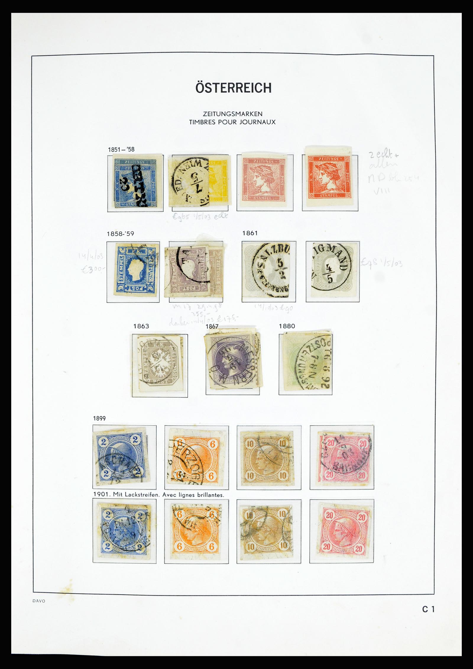 36885 039 - Stamp collection 36885 Austria 1850-2001.