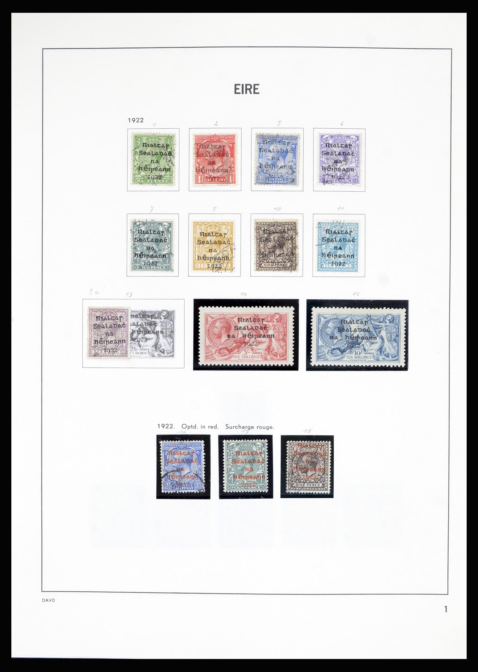 36889 001 - Postzegelverzameling 36889 Ierland en Kanaaleilanden 1922-1980.