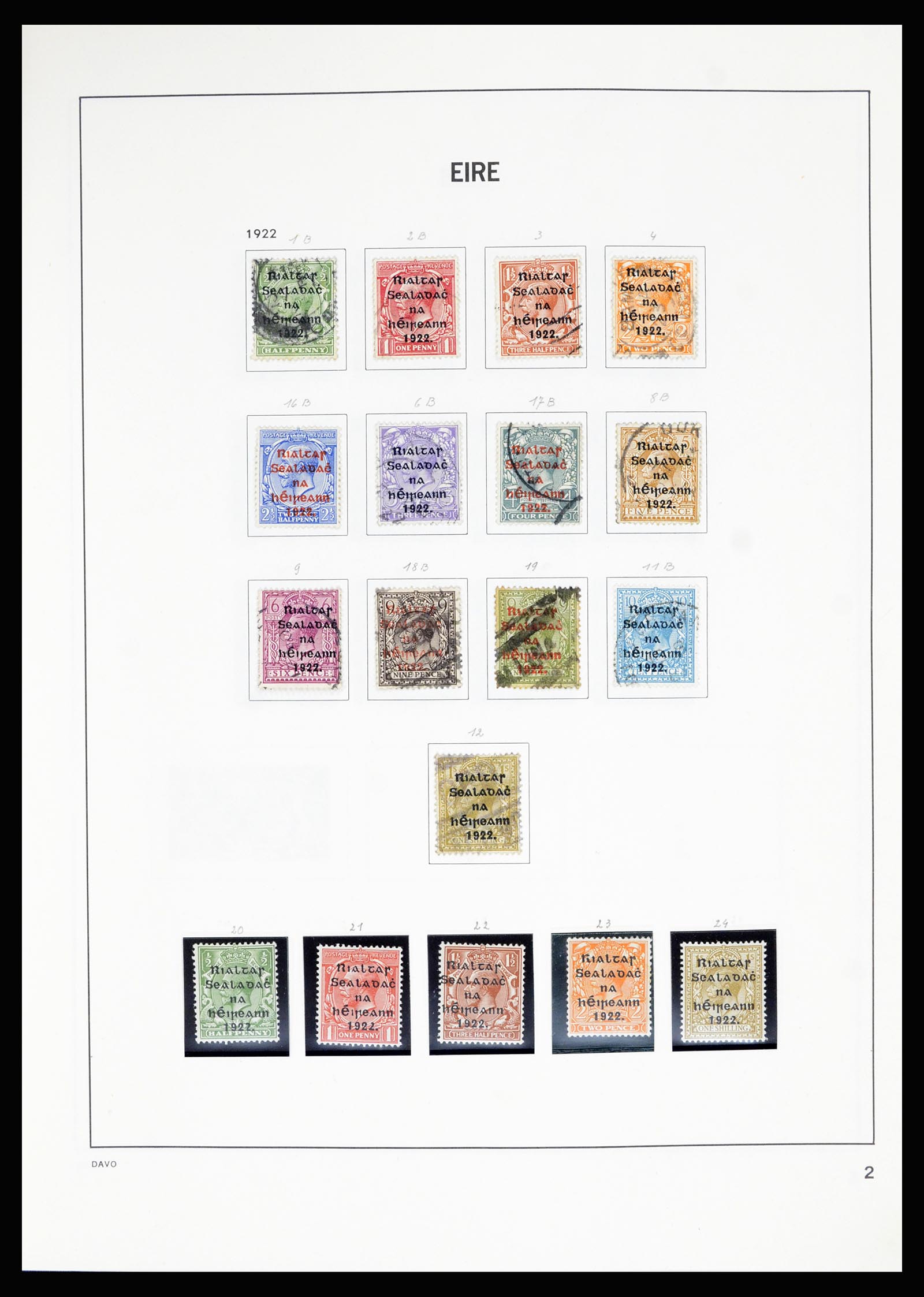 36889 002 - Postzegelverzameling 36889 Ierland en Kanaaleilanden 1922-1980.