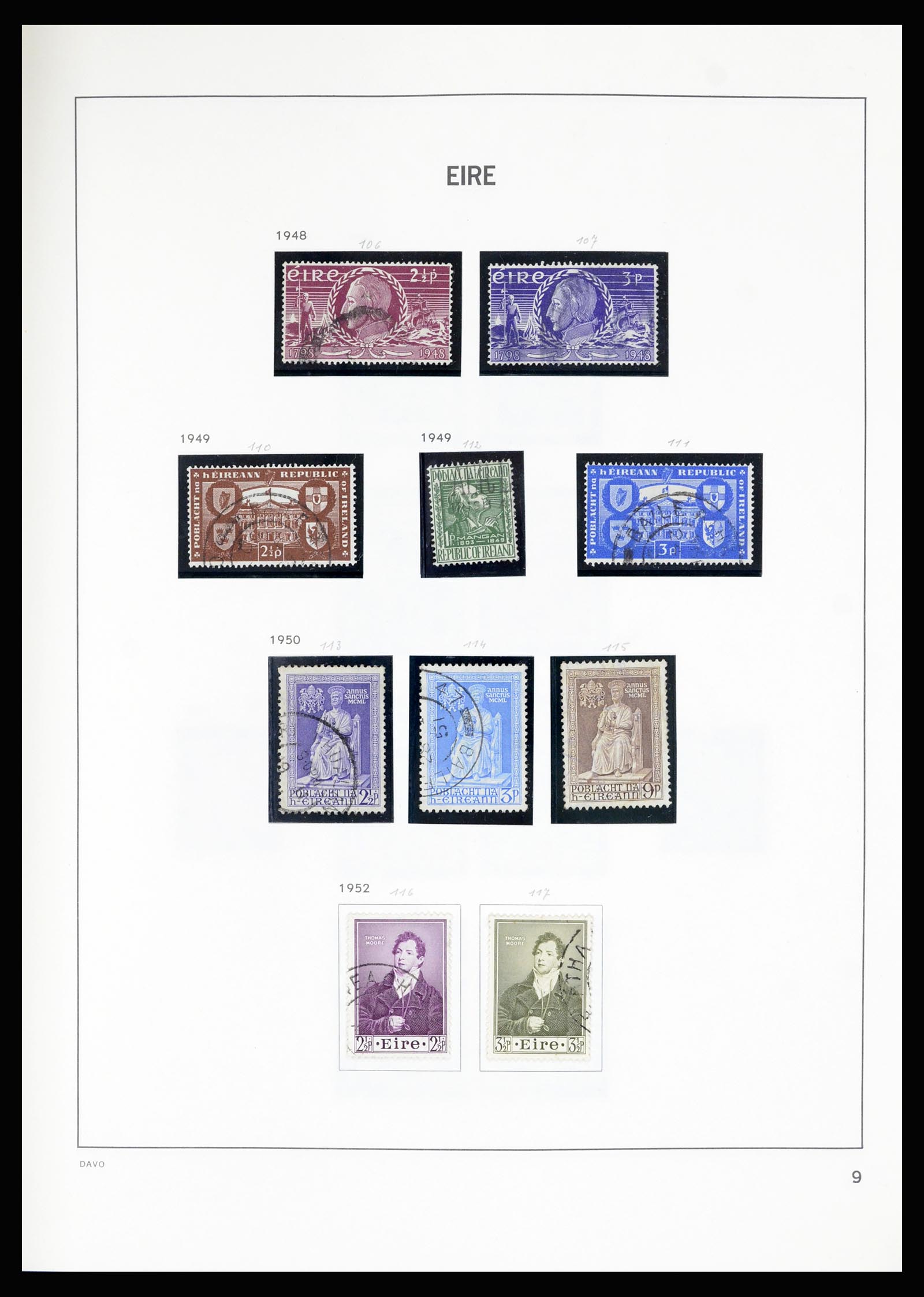 36889 009 - Postzegelverzameling 36889 Ierland en Kanaaleilanden 1922-1980.